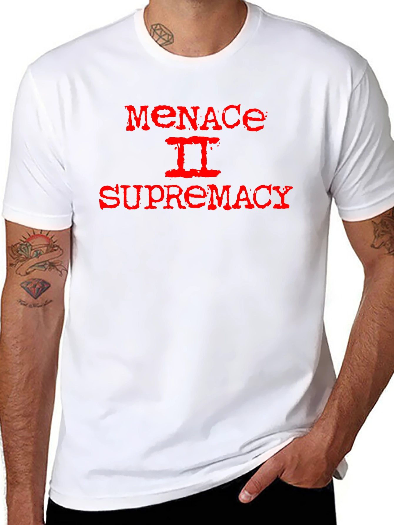Menace II Supremacy Black Graphic T-Shirt