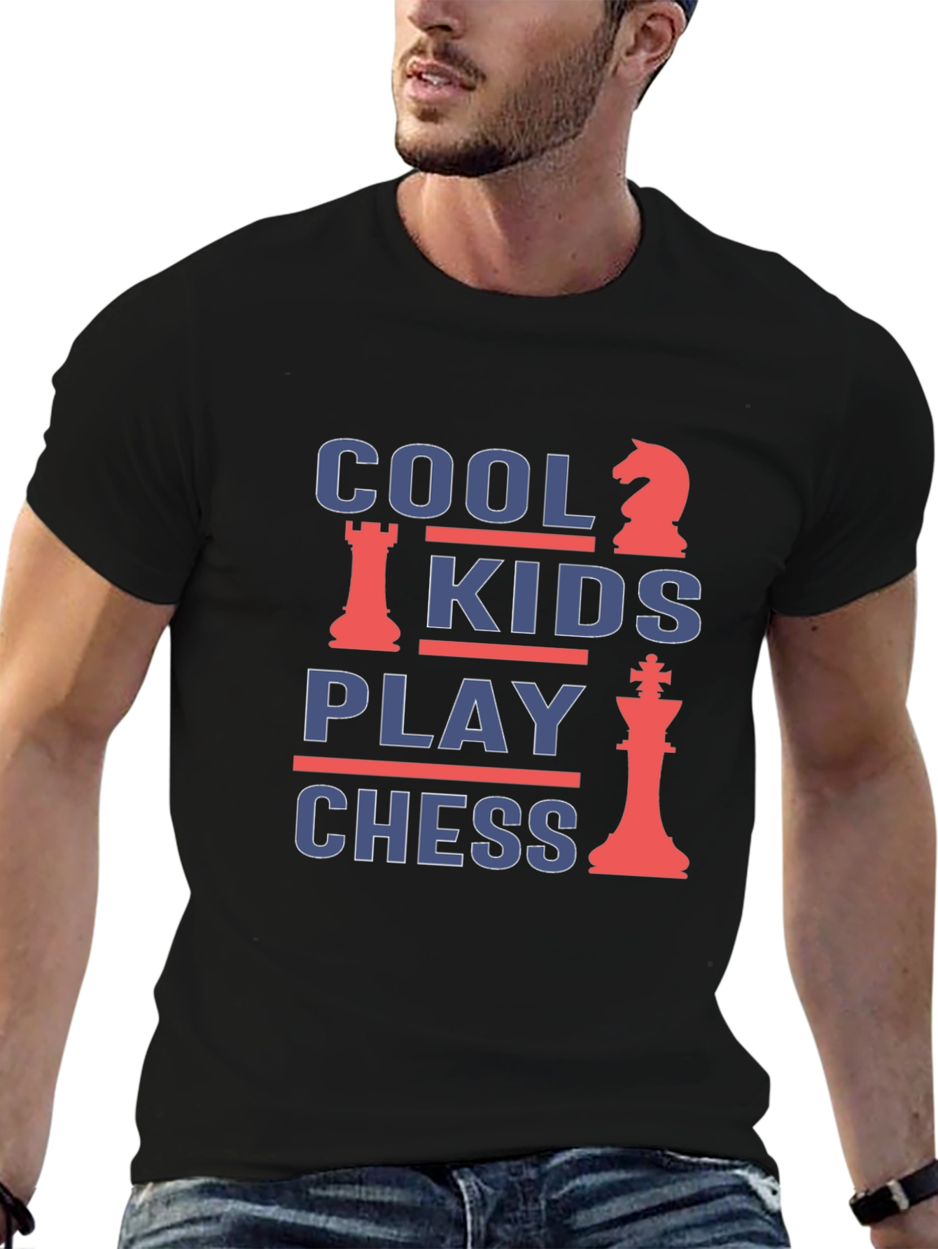 Cool Kids Play Chess Graphic T-Shirt