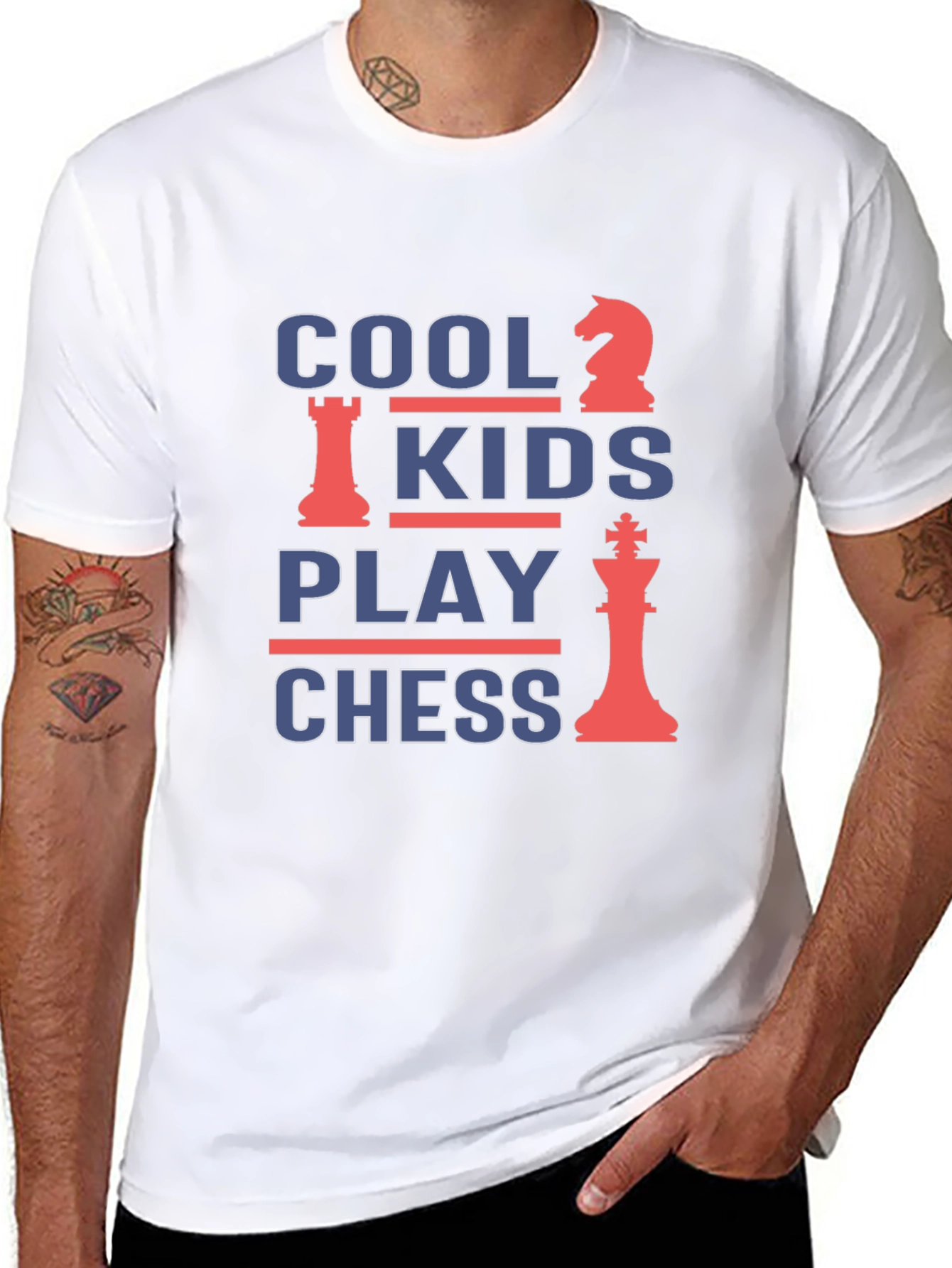 Cool Kids Play Chess Graphic T-Shirt