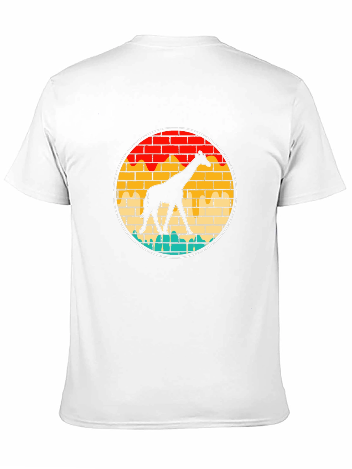 Giraffe Brick Wall Graphic Tee