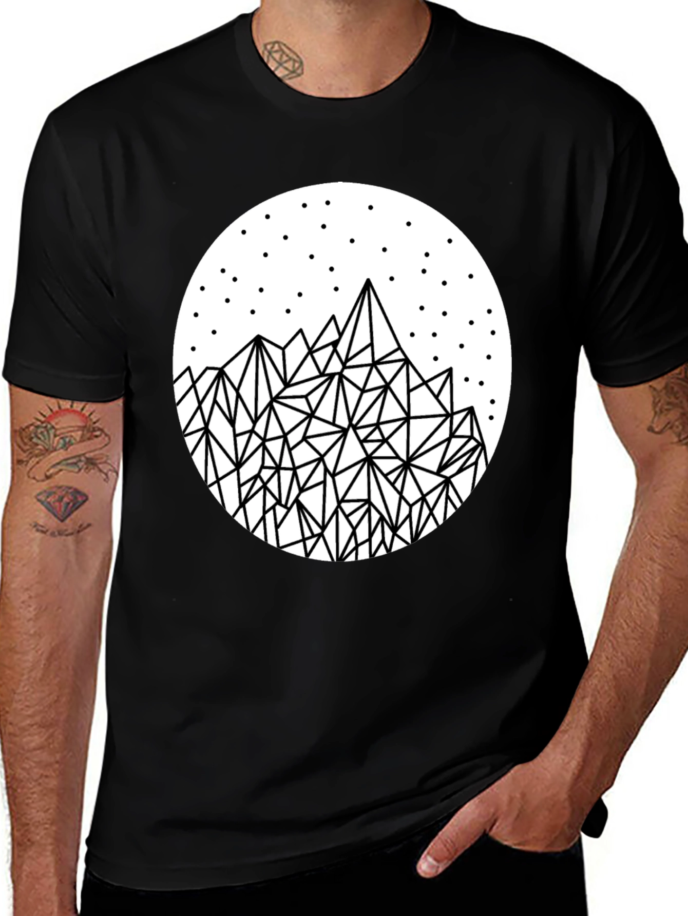 Geometric Mountainscape Tee