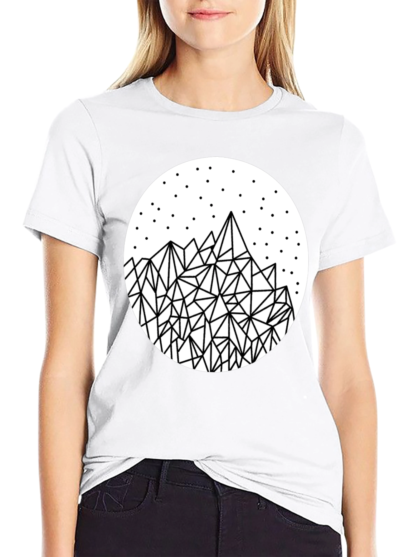 Geometric Mountainscape Tee