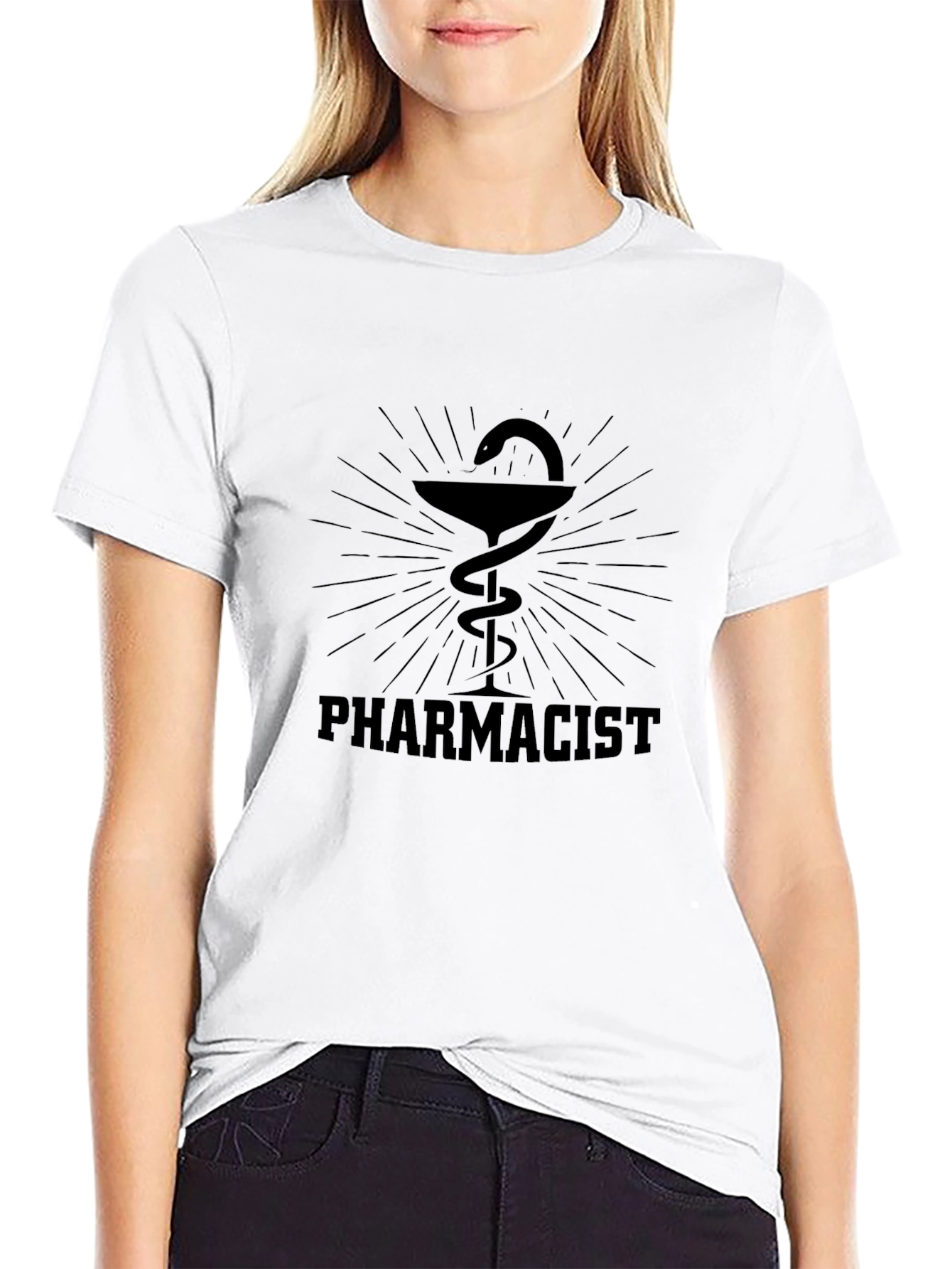Pharmacist Symbol Black T-Shirt