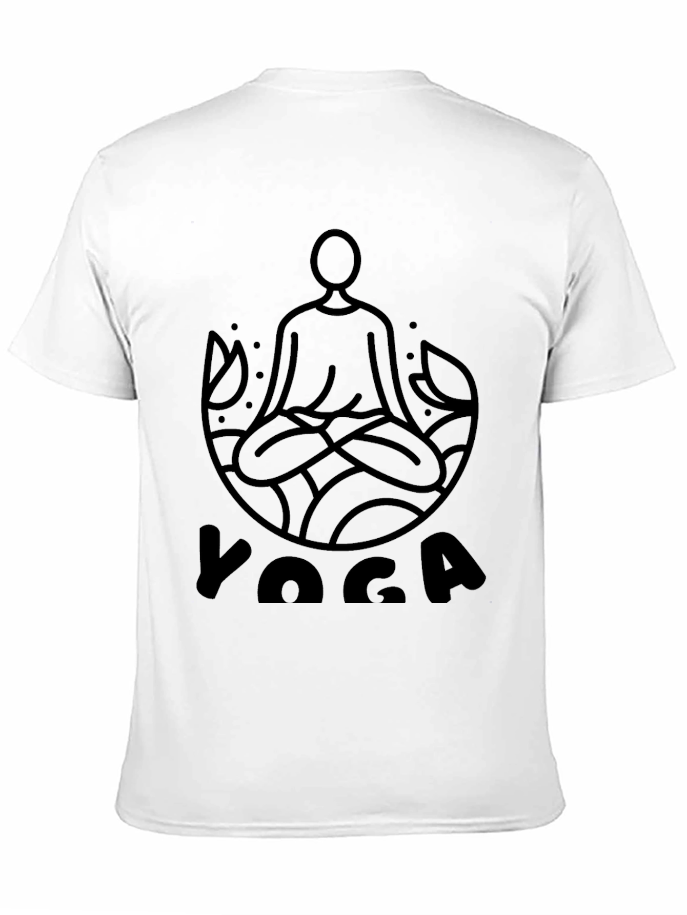 Mens Black Yoga Graphic T-Shirt