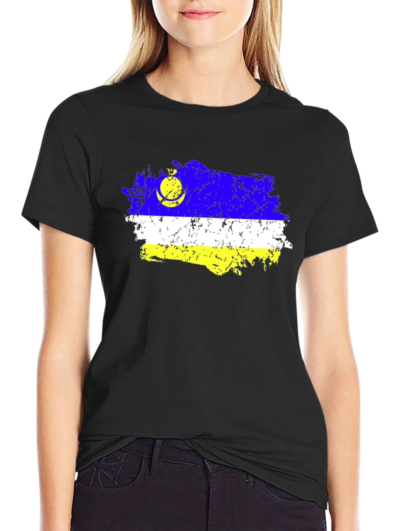 Buryatia Flag T-Shirt - Distressed Design