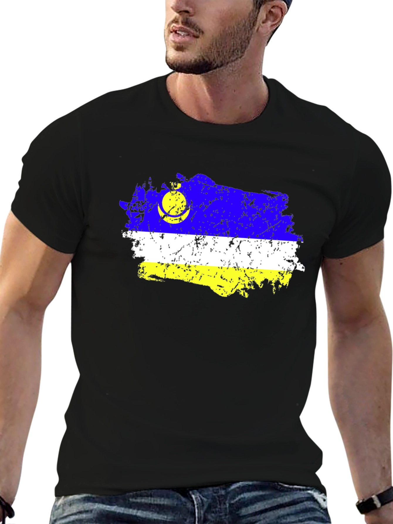Buryatia Flag T-Shirt - Distressed Design