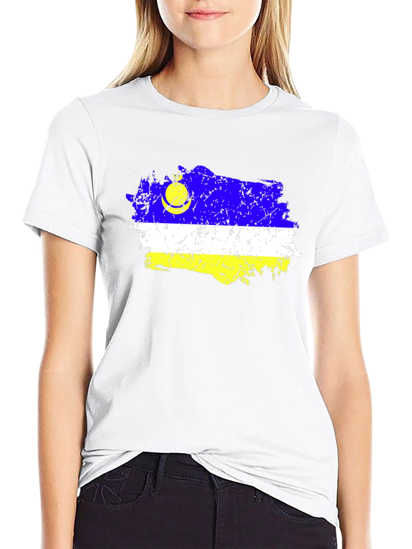 Buryatia Flag T-Shirt - Distressed Design