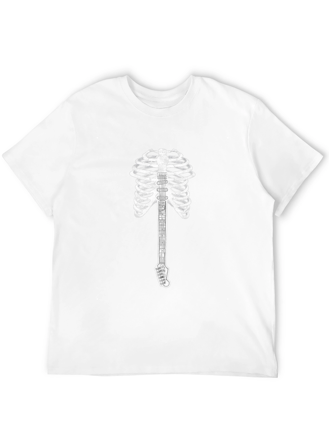 Skeleton Guitar Rib Cage Graphic Tee