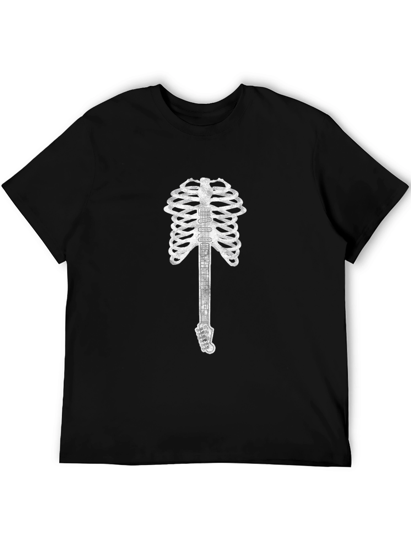 Skeleton Guitar Rib Cage Graphic Tee