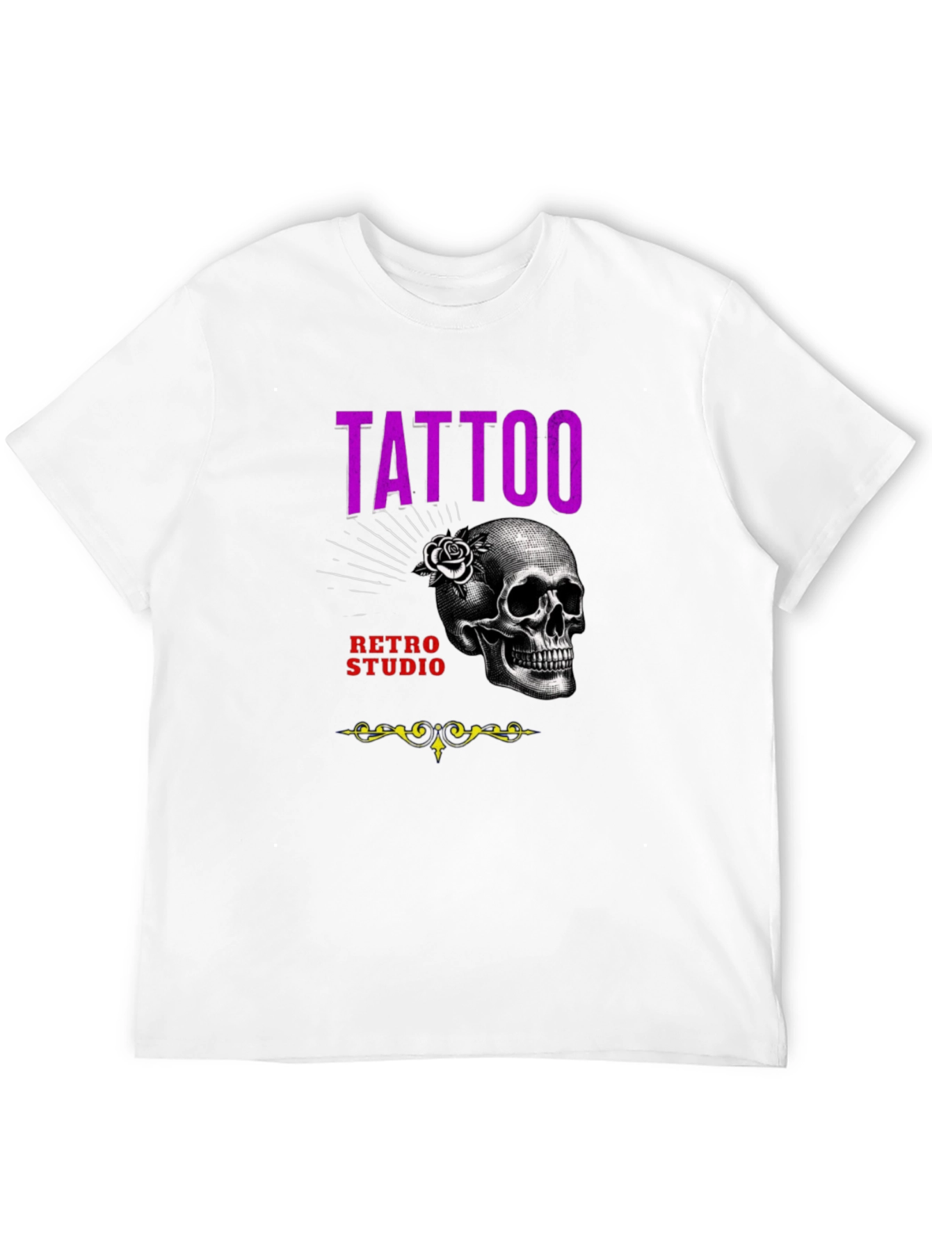 Skull Tattoo Studio Retro Graphic T-Shirt