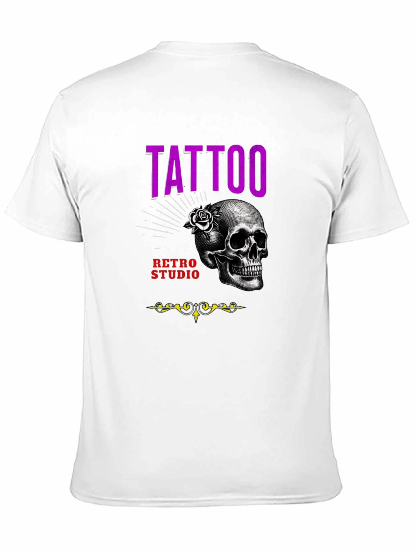 Skull Tattoo Studio Retro Graphic T-Shirt