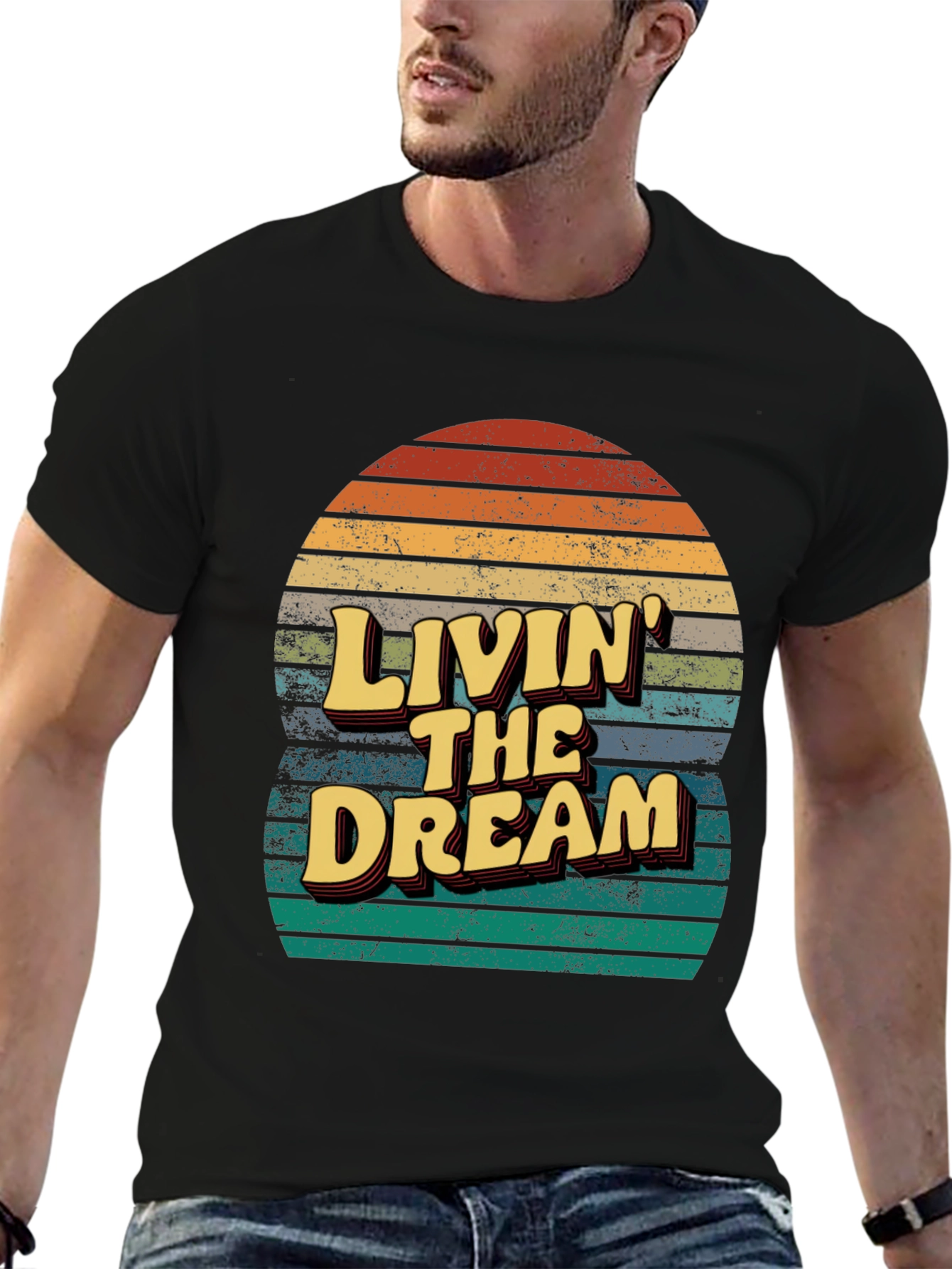 Livin The Dream Retro Graphic T-Shirt