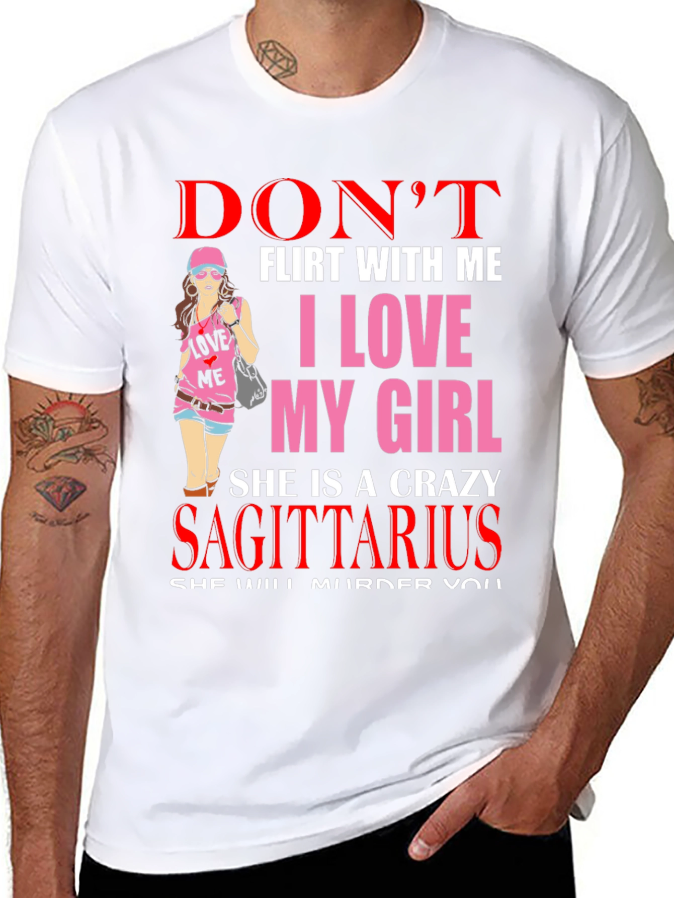 Dont Flirt With Me Sagittarius Girl T-Shirt