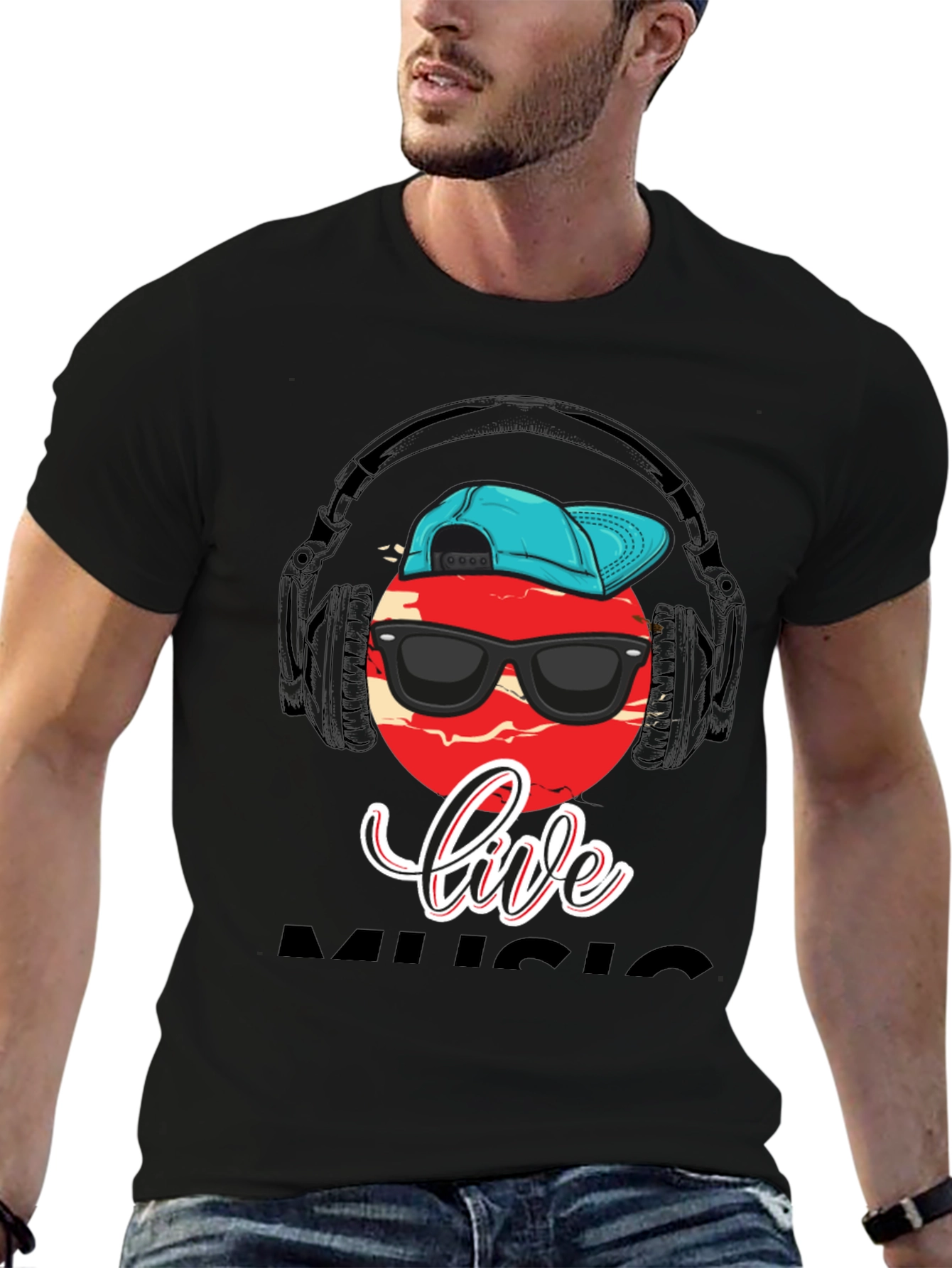 Live Music Graphic Print T-Shirt