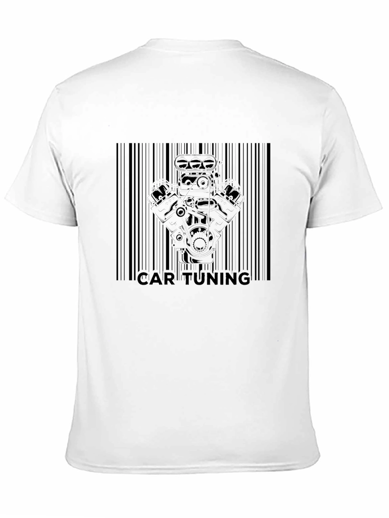 Car Tuning Engine T-Shirt - Black Graphic Tee