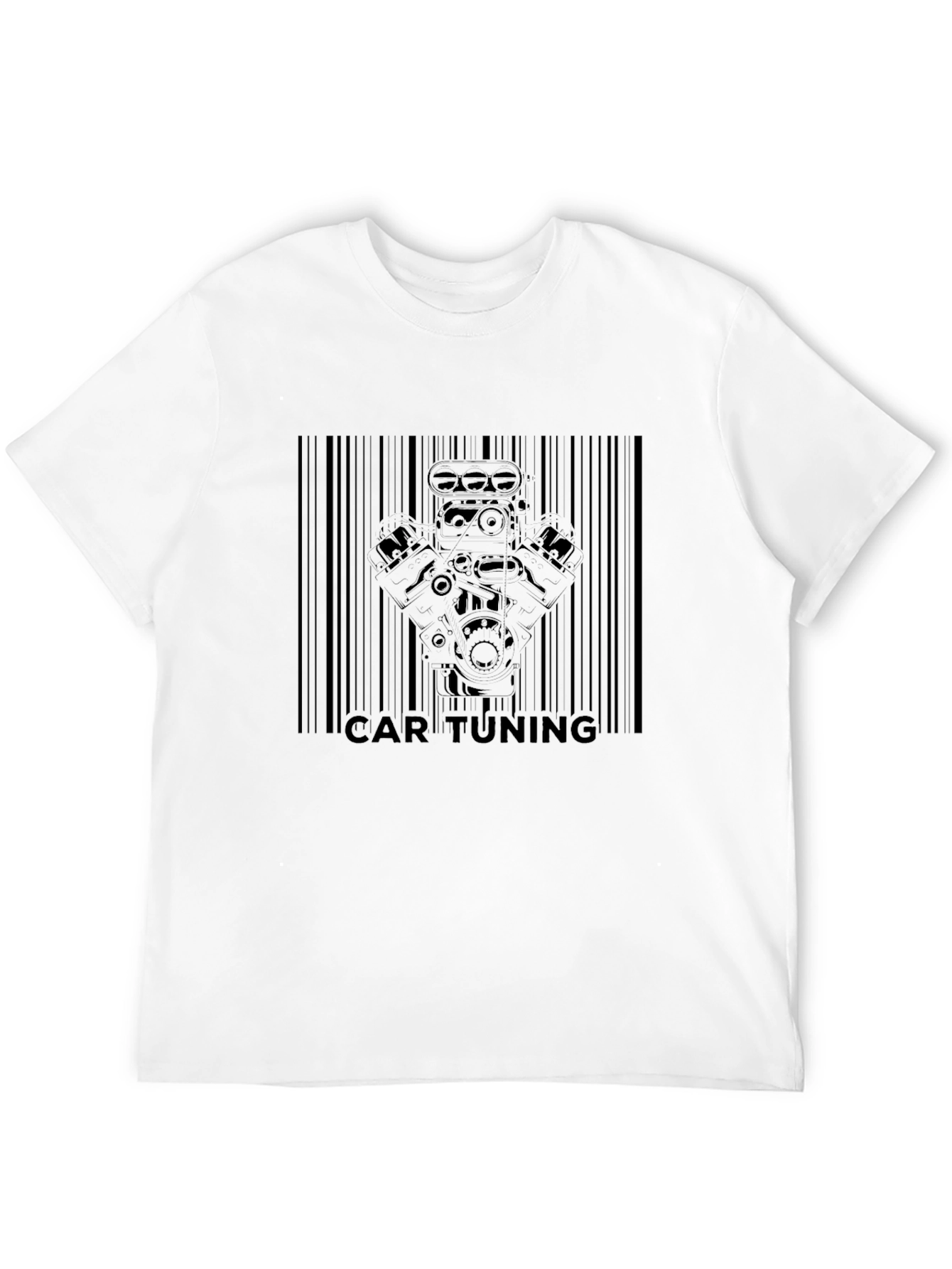 Car Tuning Engine T-Shirt - Black Graphic Tee