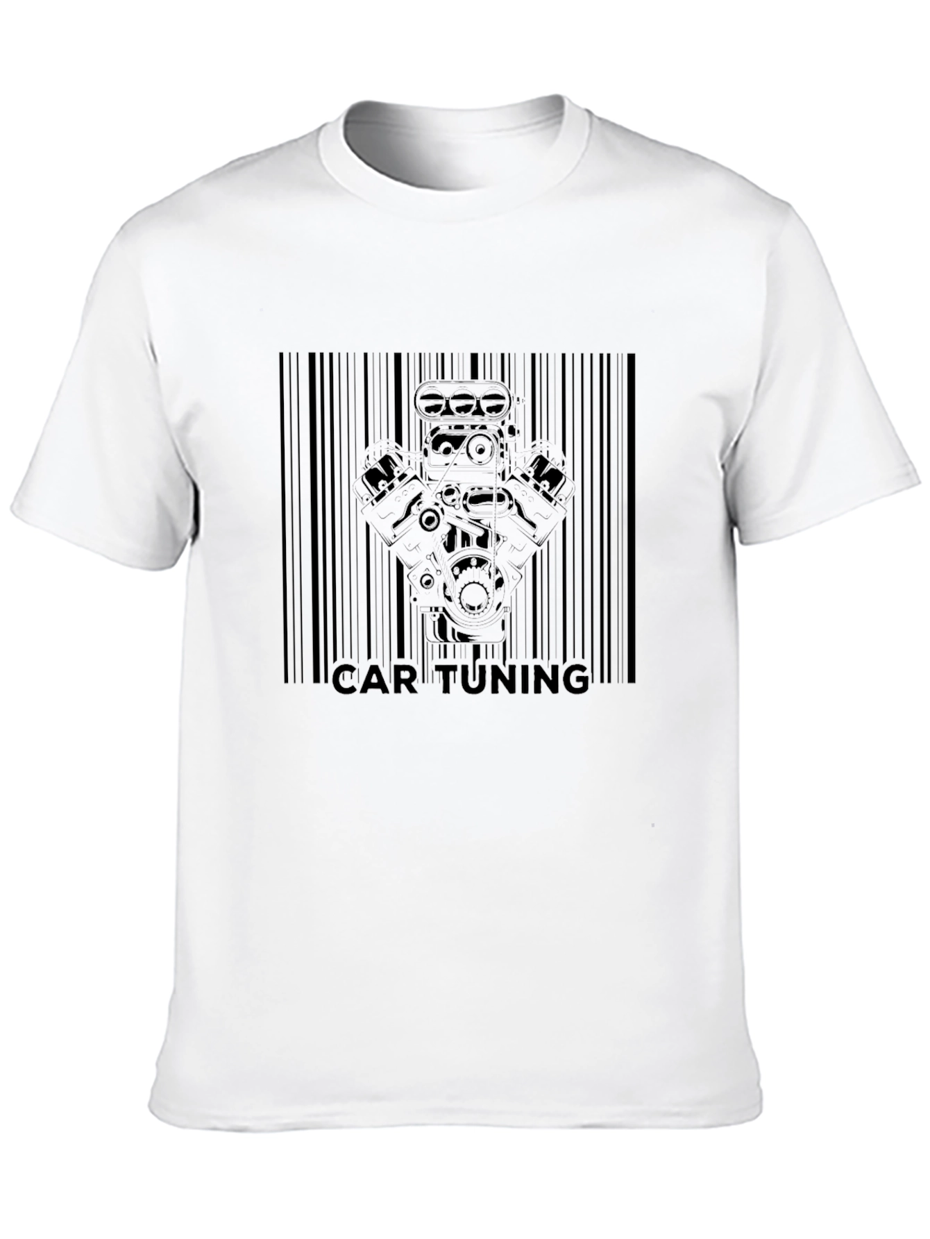Car Tuning Engine T-Shirt - Black Graphic Tee