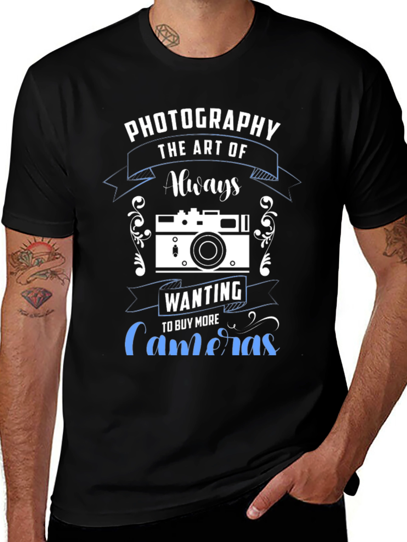 Photography Lover T-Shirt - Always Wanting More Cameras