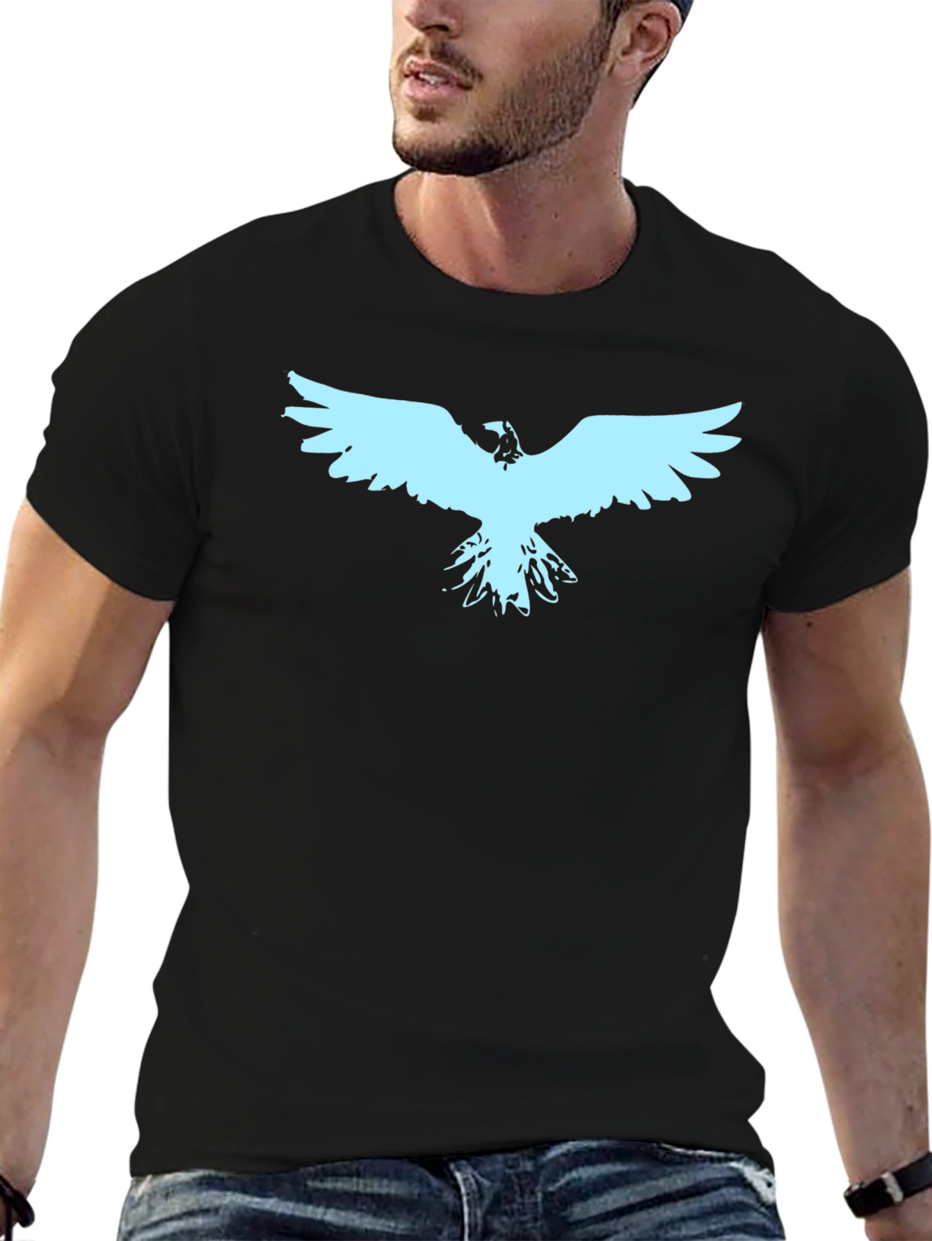 Black Eagle Graphic Tee - Stylish Mens Casual Wear