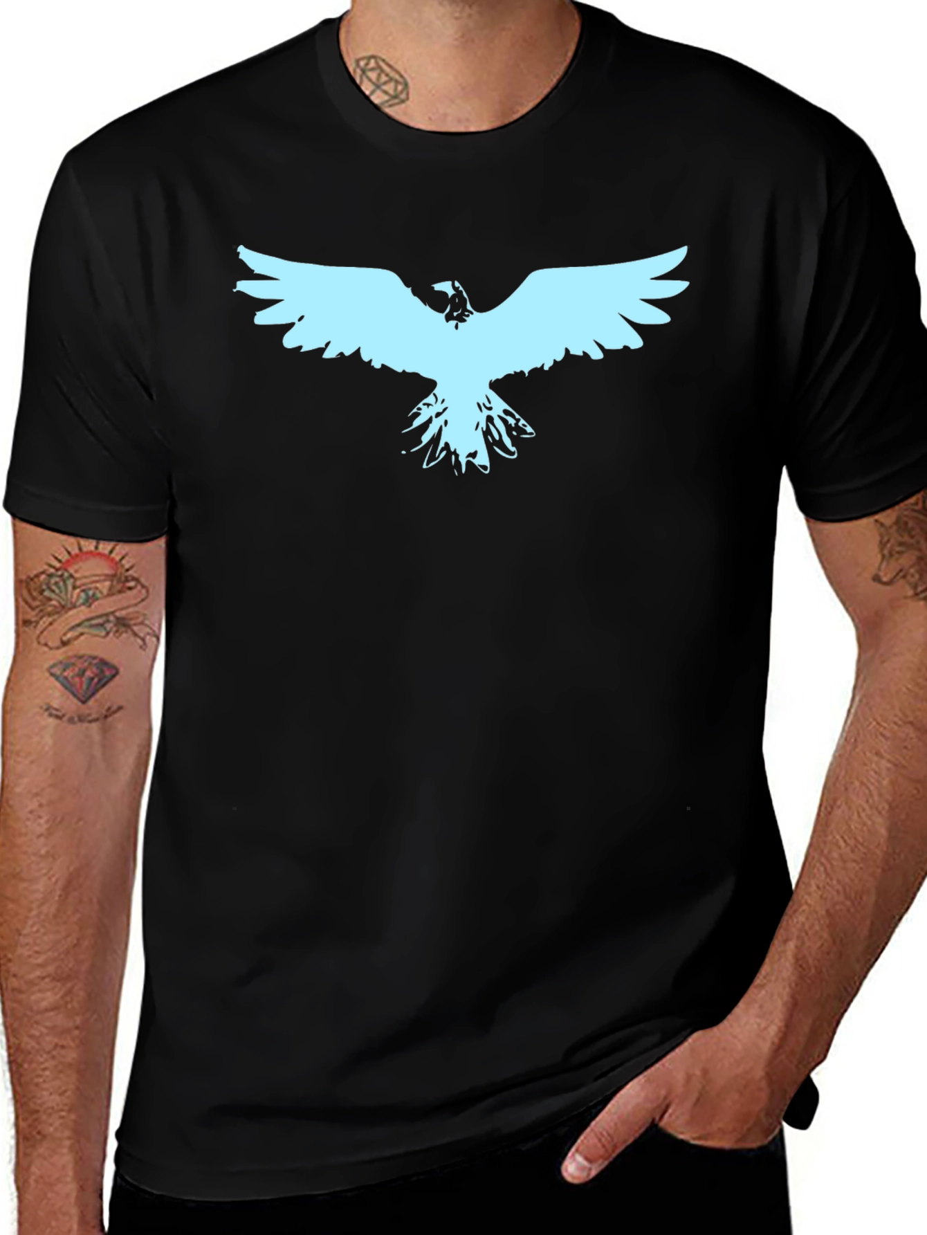 Black Eagle Graphic Tee - Stylish Mens Casual Wear