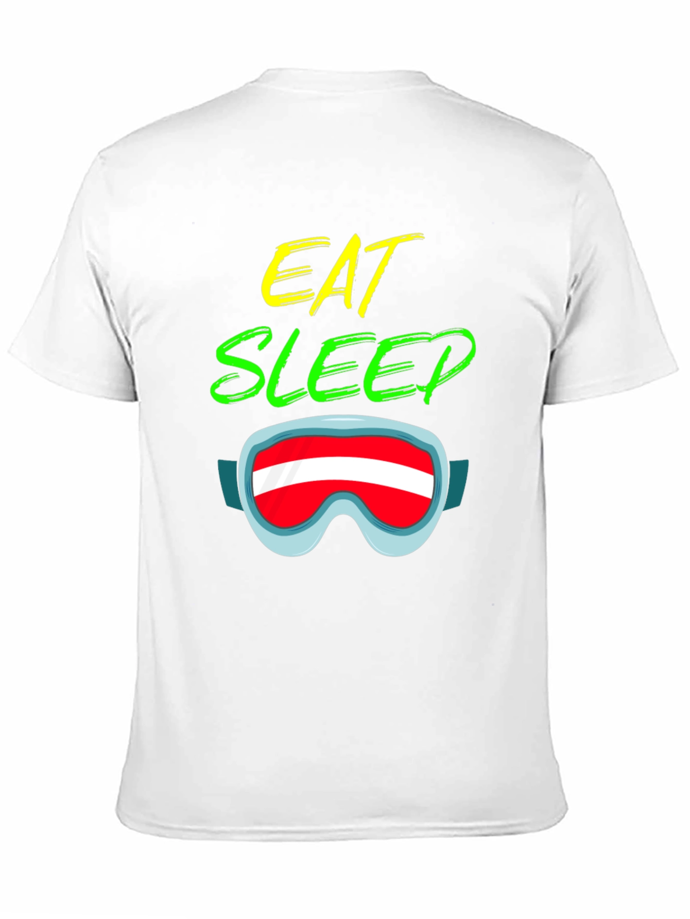 Eat Sleep Ski Goggles Graphic T-Shirt - Unisex