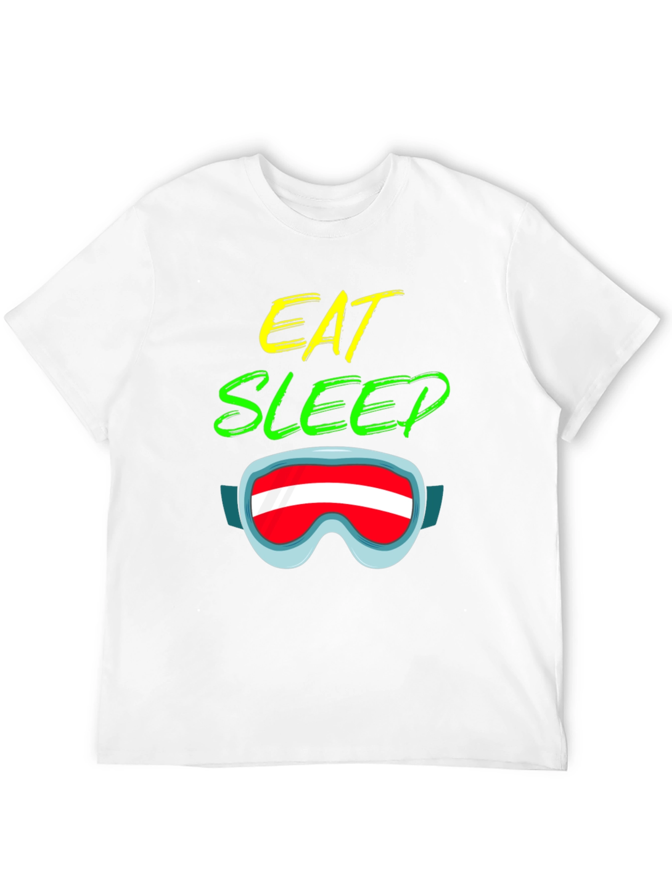 Eat Sleep Ski Goggles Graphic T-Shirt - Unisex