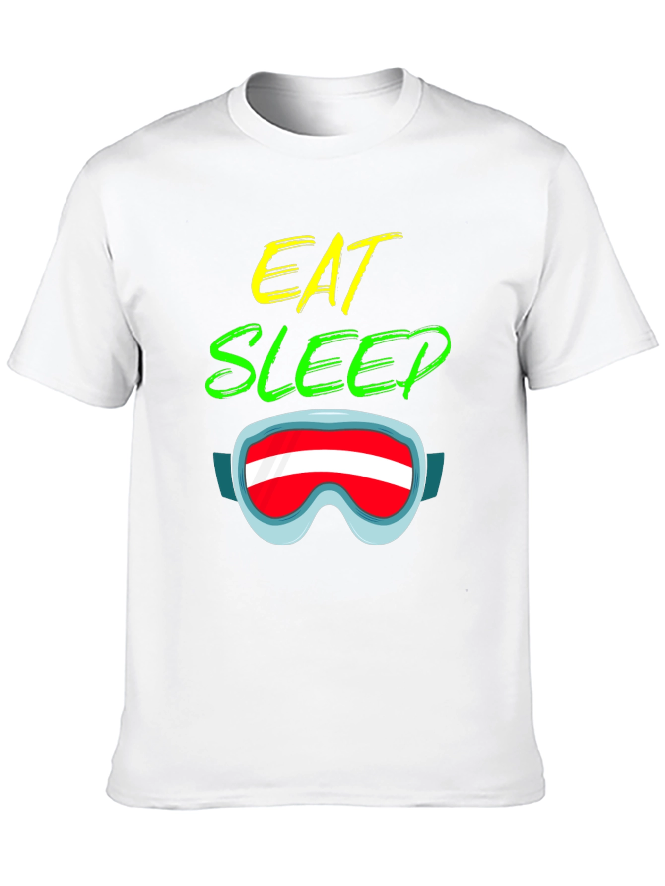 Eat Sleep Ski Goggles Graphic T-Shirt - Unisex