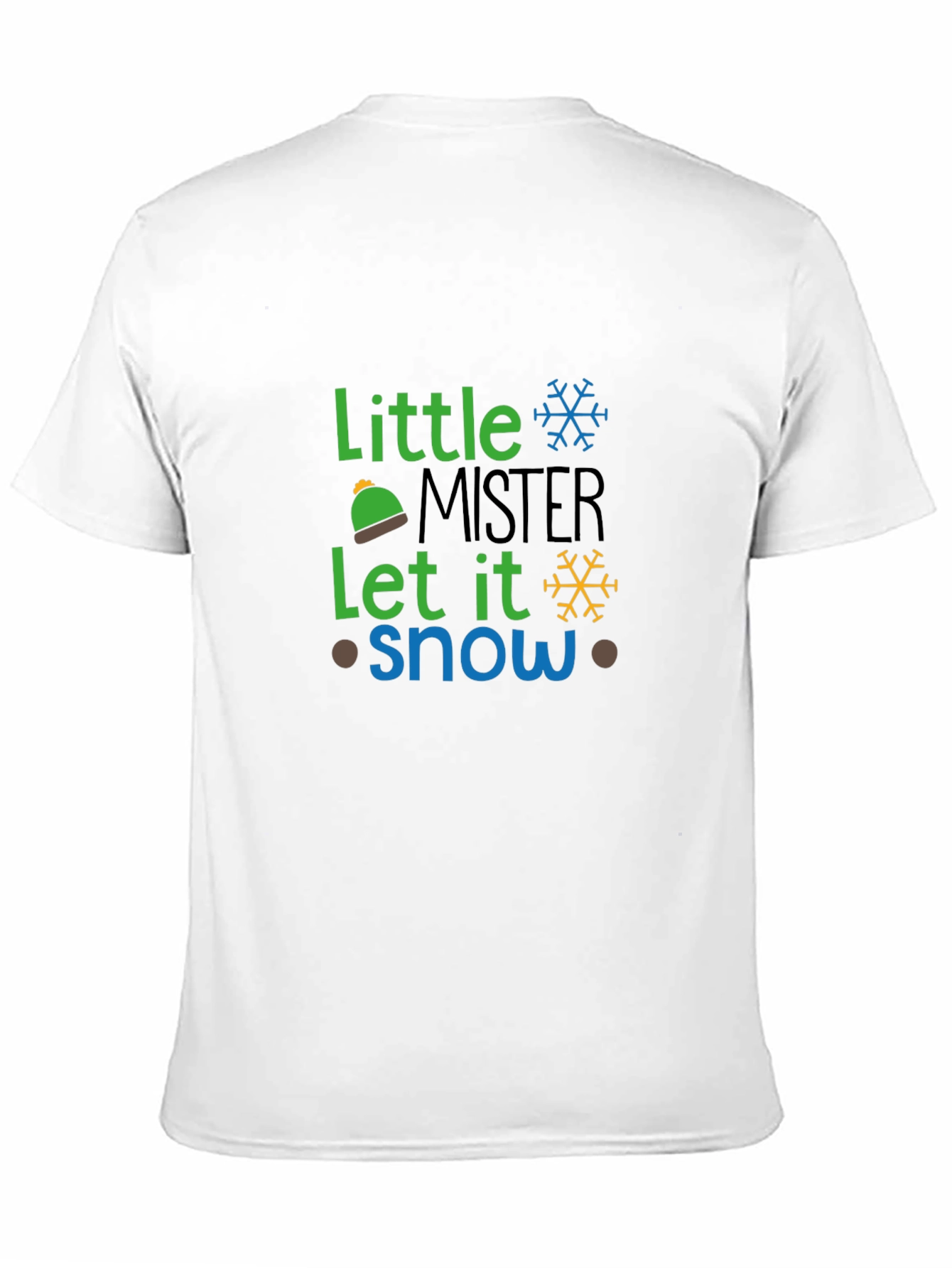 Little Mister Let It Snow Black Graphic Tee