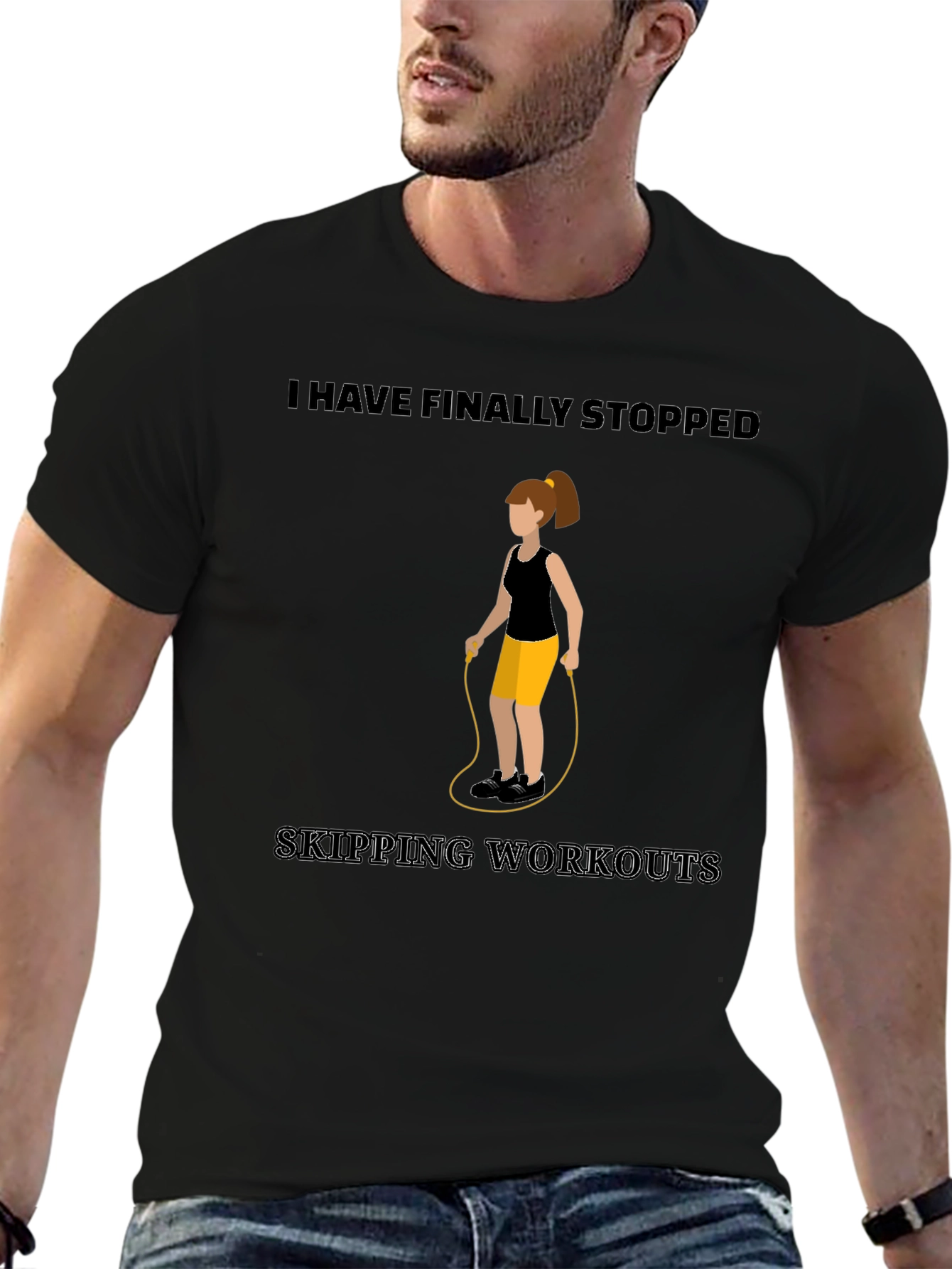 Funny Workout T-Shirt - Skipping Workouts