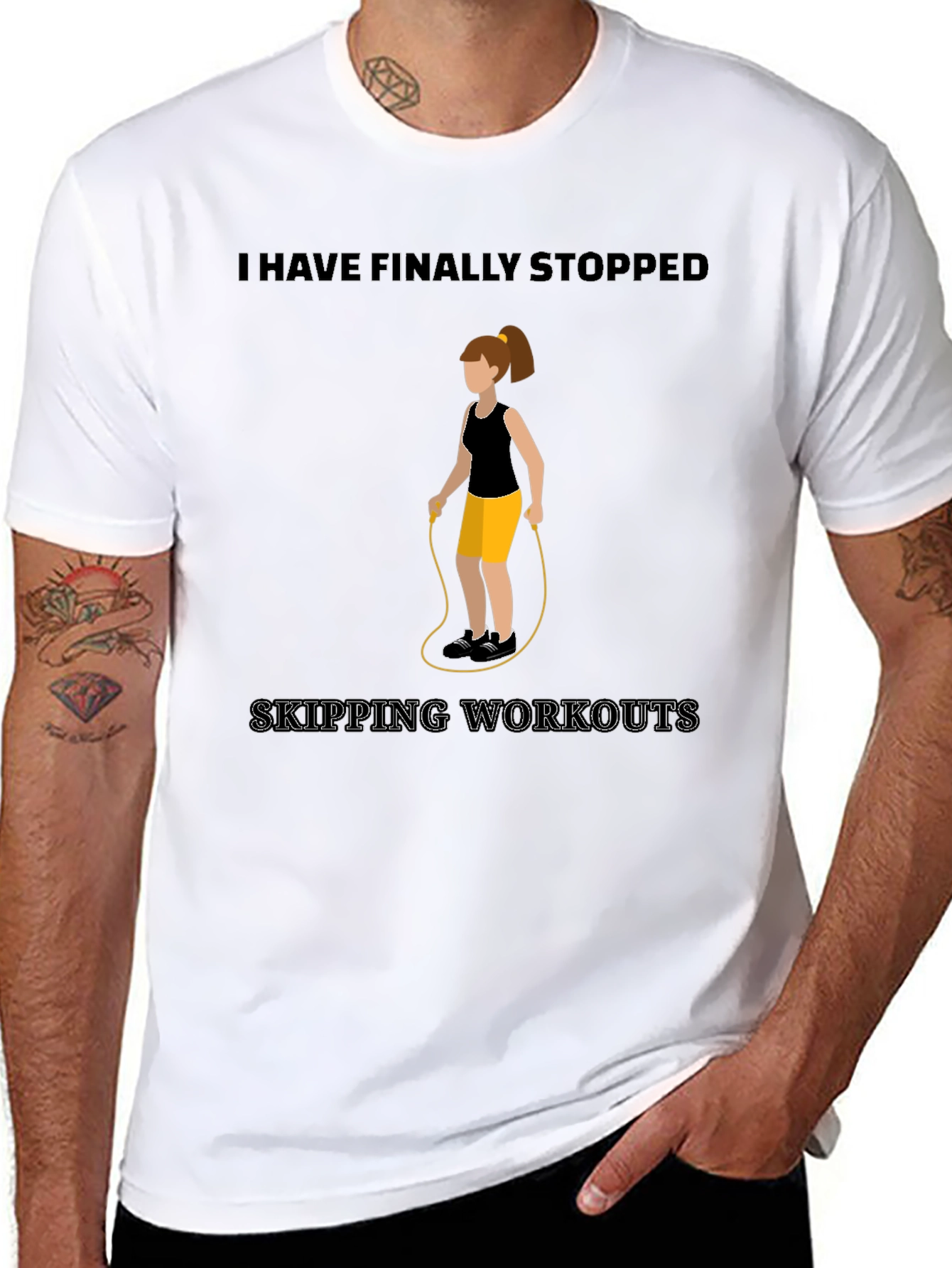 Funny Workout T-Shirt - Skipping Workouts