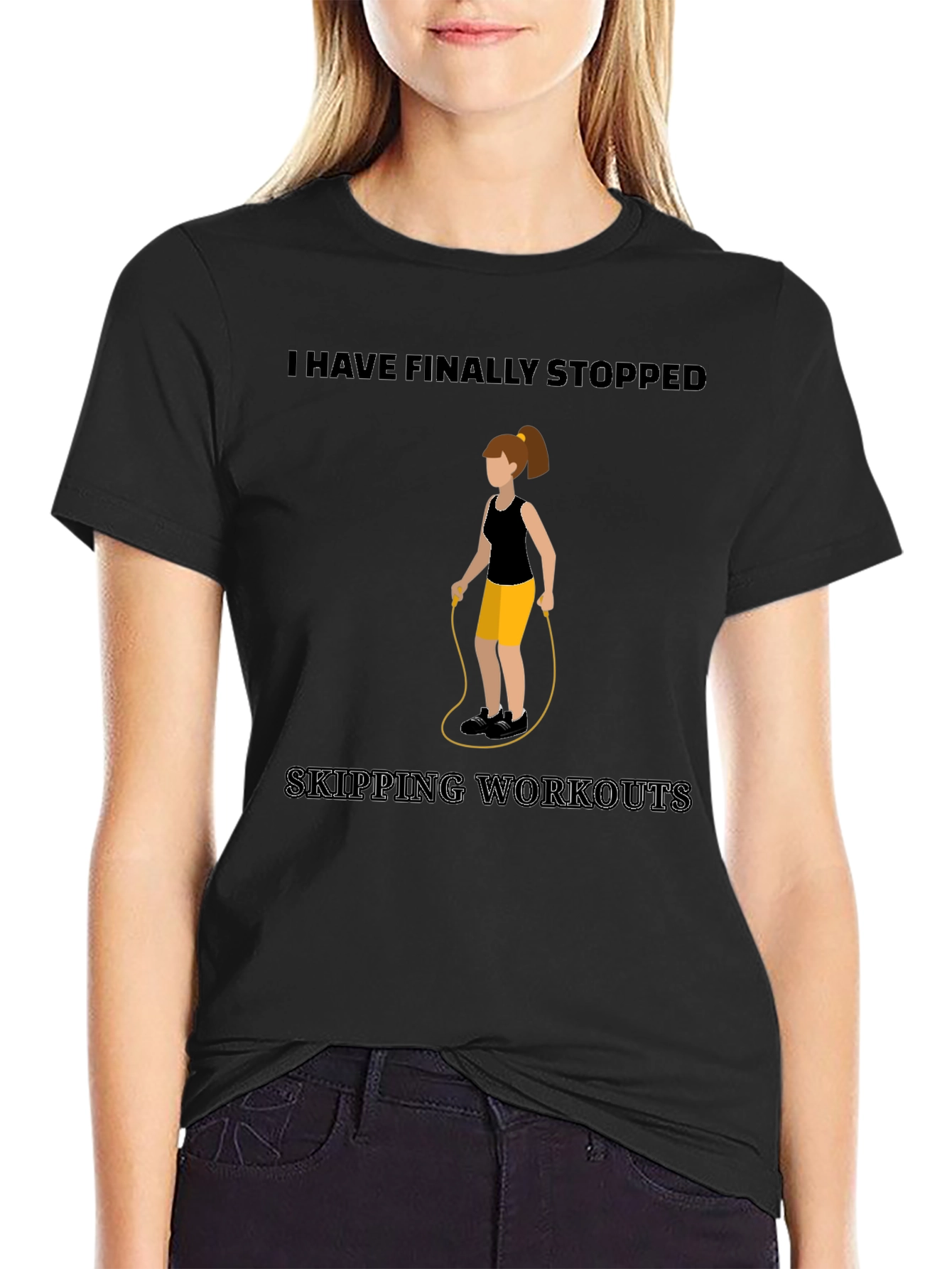 Funny Workout T-Shirt - Skipping Workouts