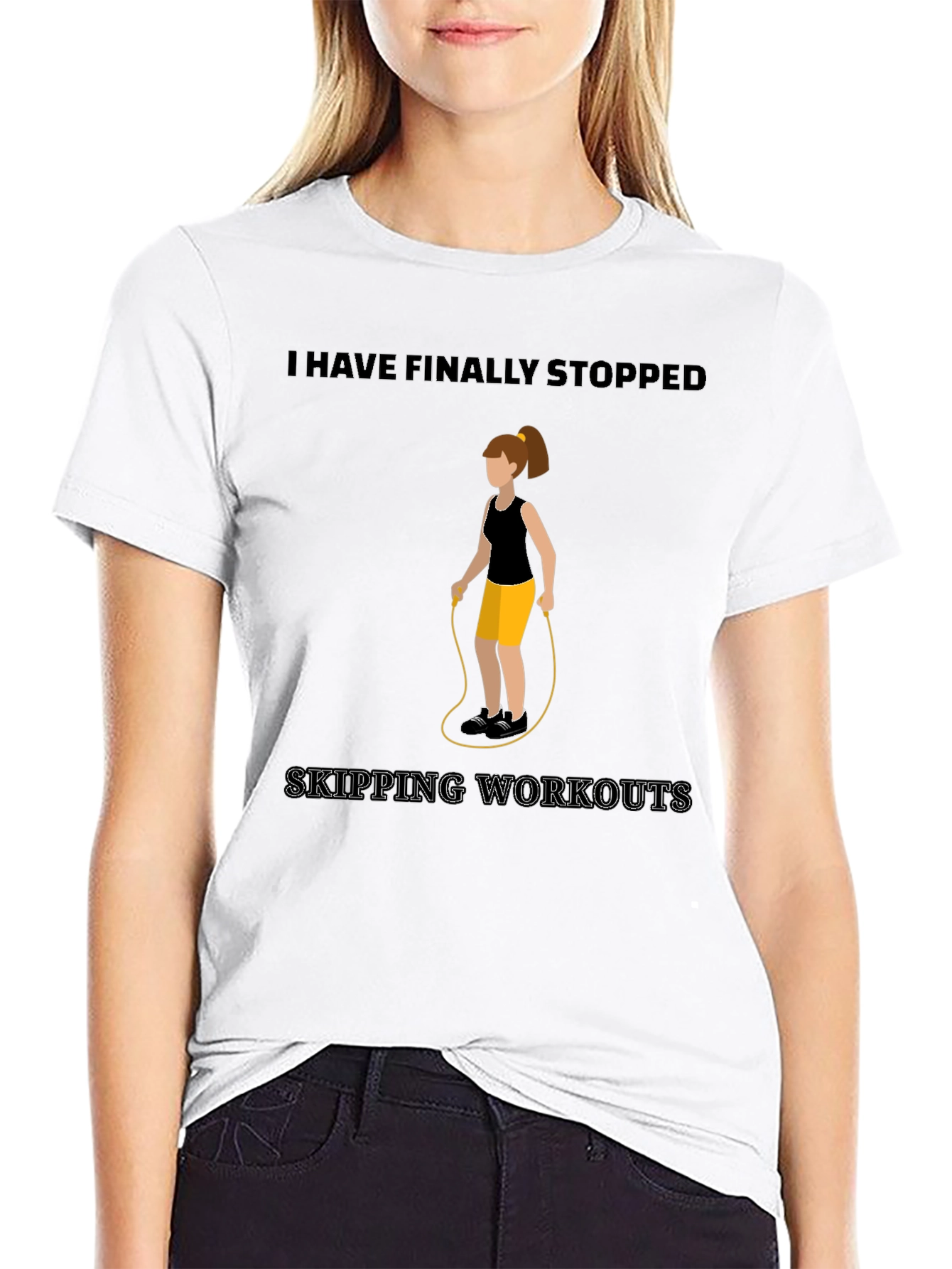 Funny Workout T-Shirt - Skipping Workouts