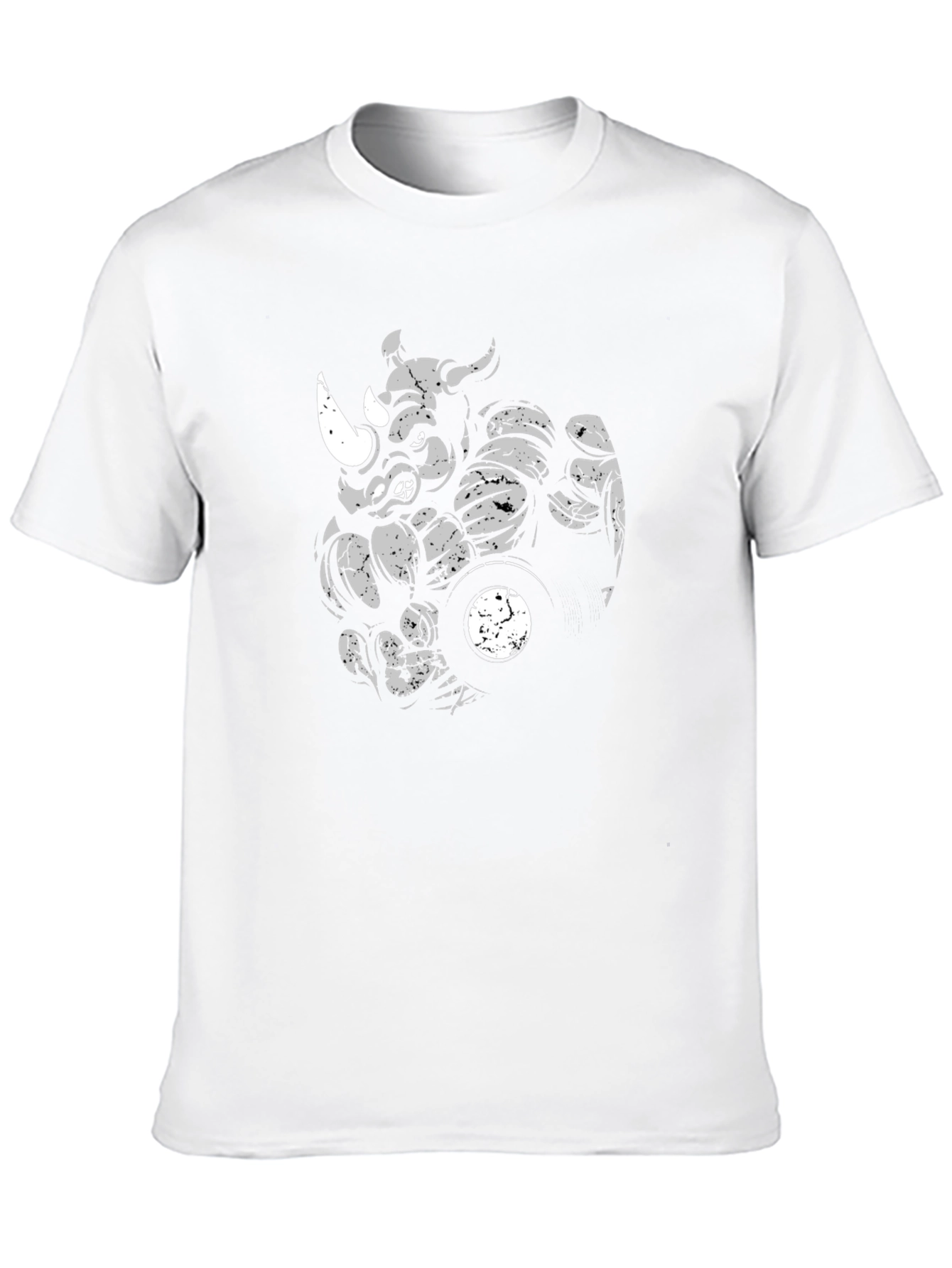 Rhino Gym T-Shirt - Black Cotton Graphic Tee