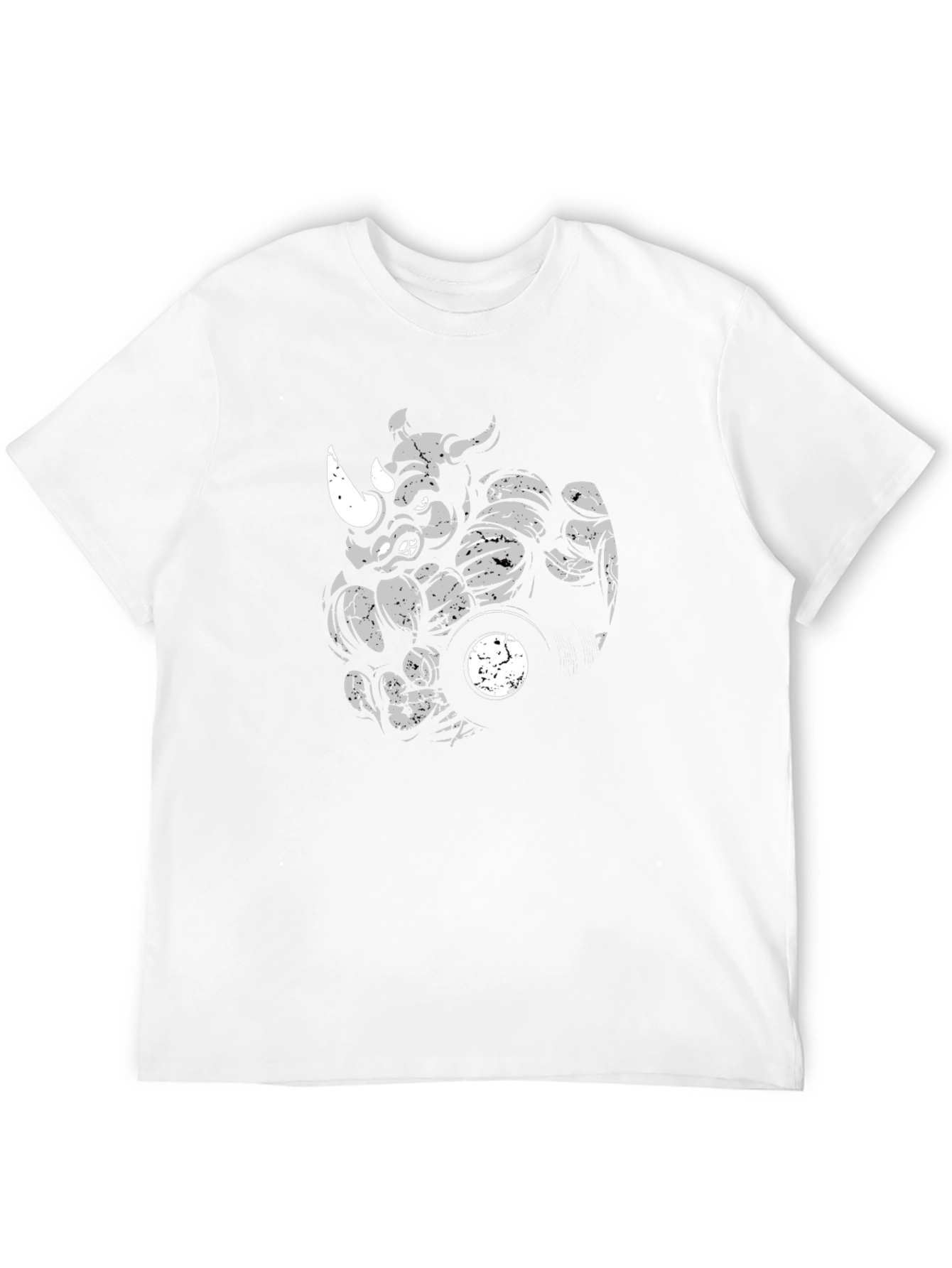 Rhino Gym T-Shirt - Black Cotton Graphic Tee