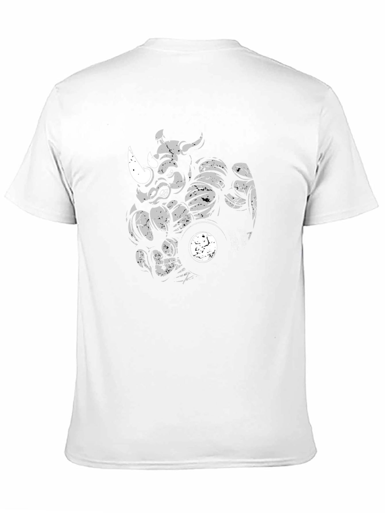 Rhino Gym T-Shirt - Black Cotton Graphic Tee