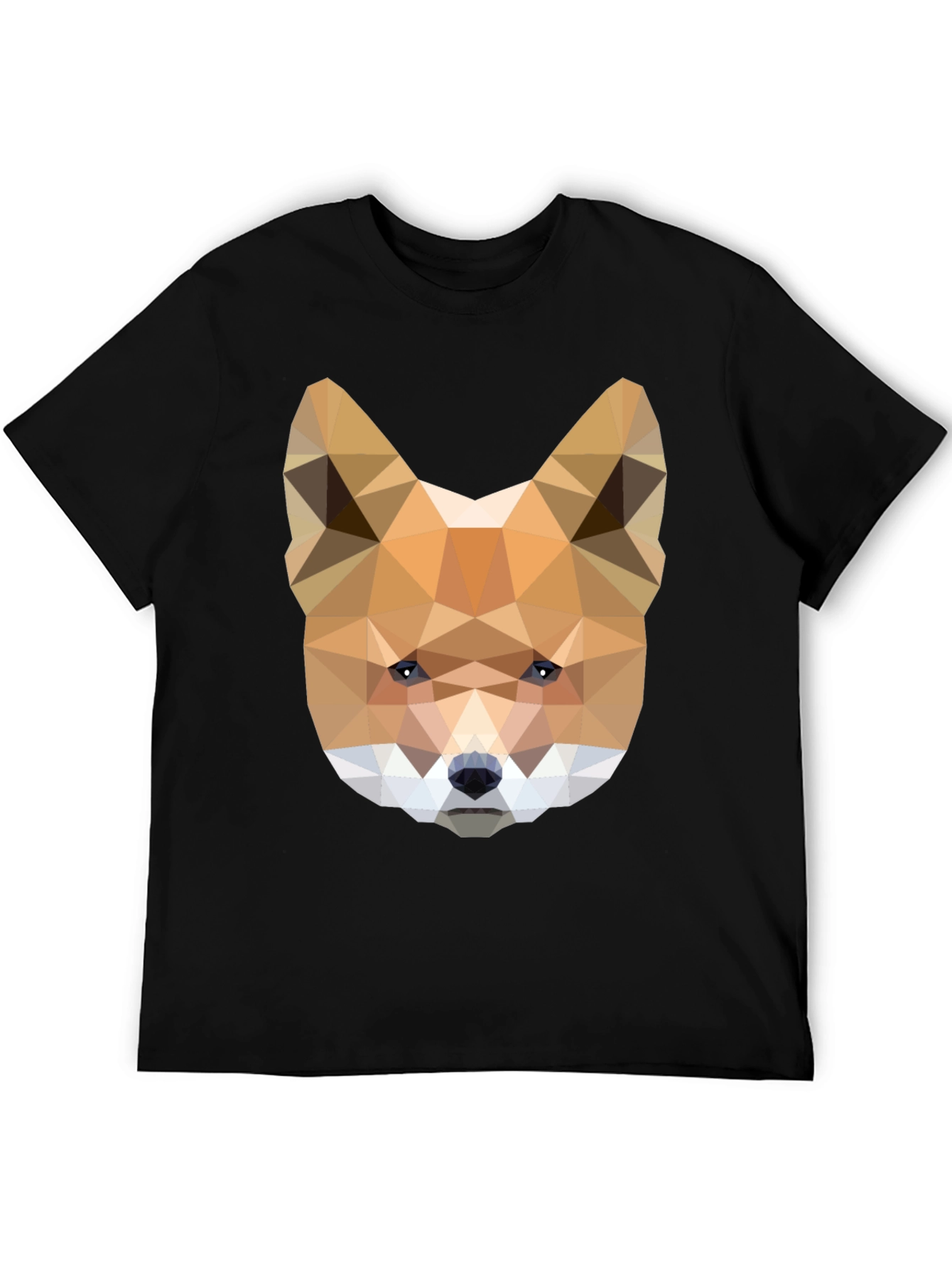 Geometric Fox Head Tee - Modern Art Shirt