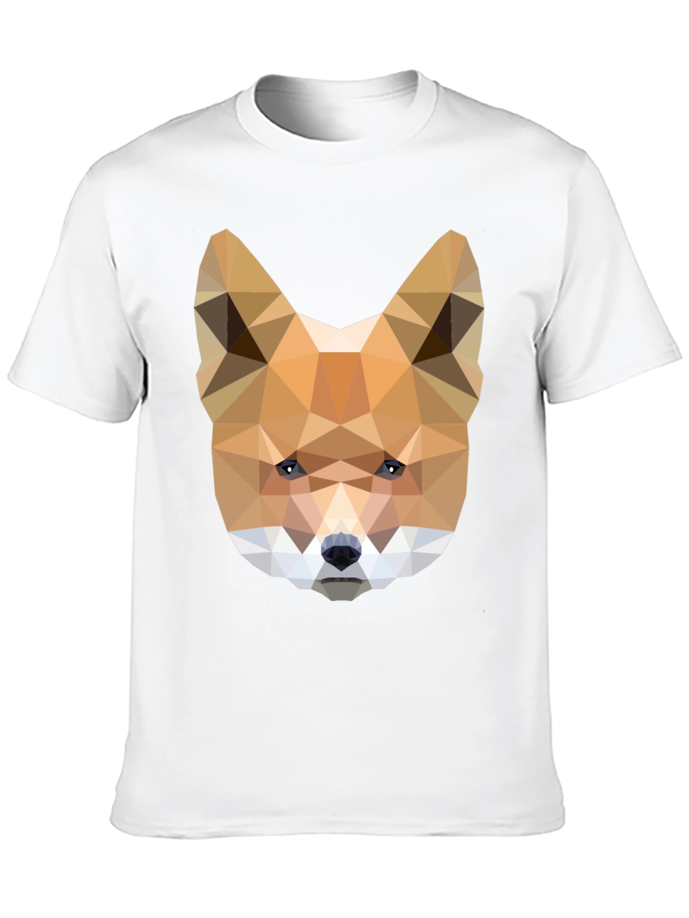 Geometric Fox Head Tee - Modern Art Shirt