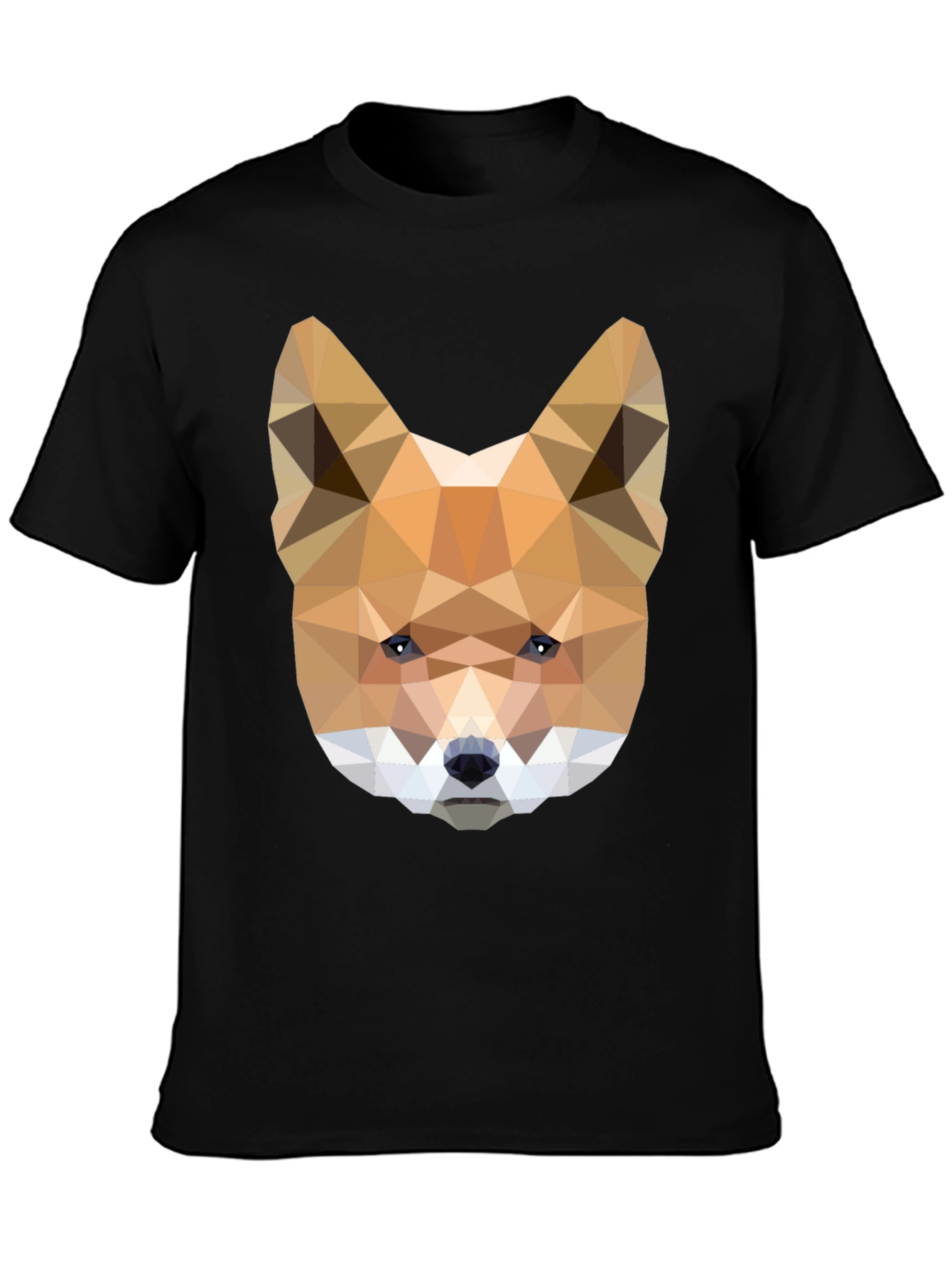 Geometric Fox Head Tee - Modern Art Shirt