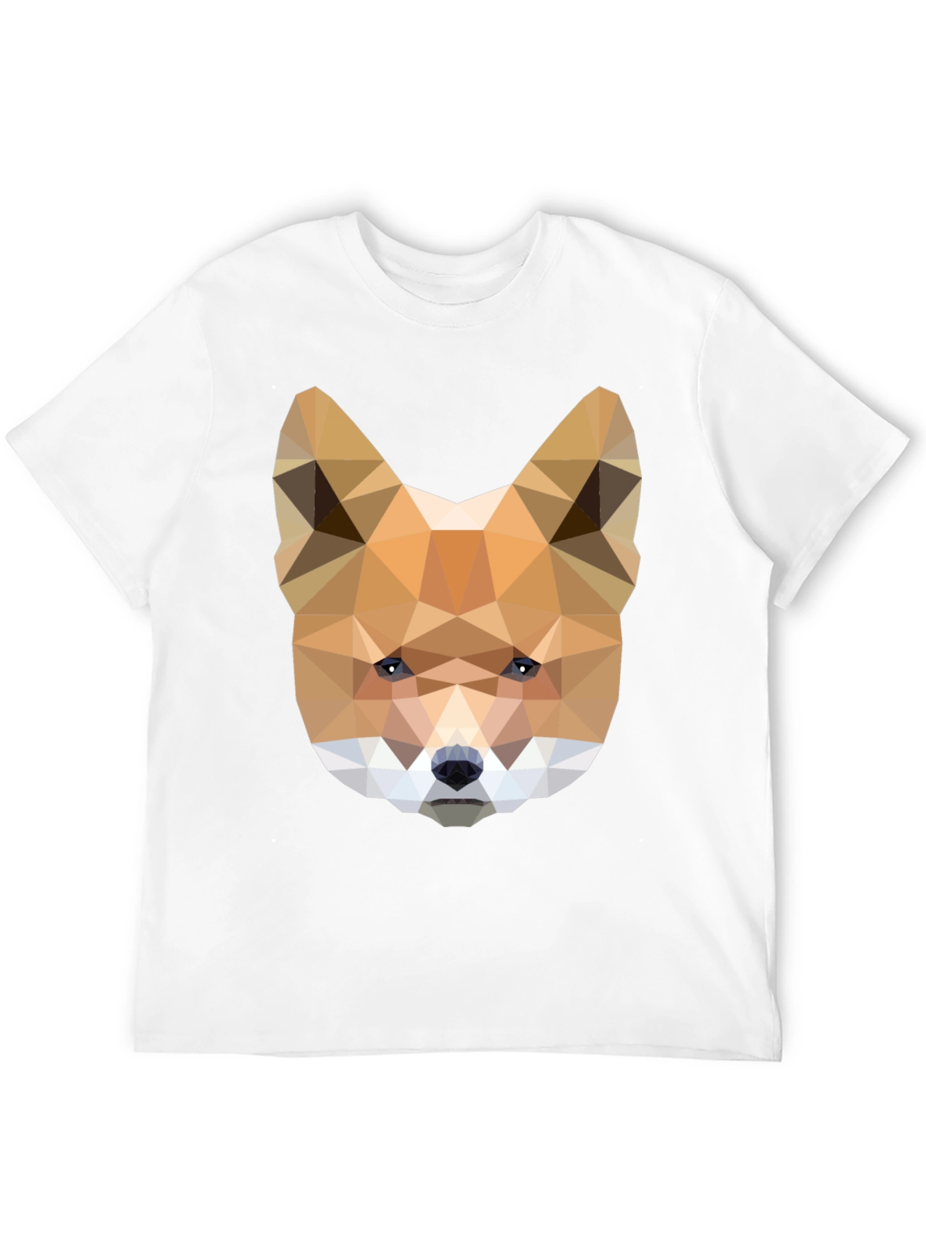 Geometric Fox Head Tee - Modern Art Shirt