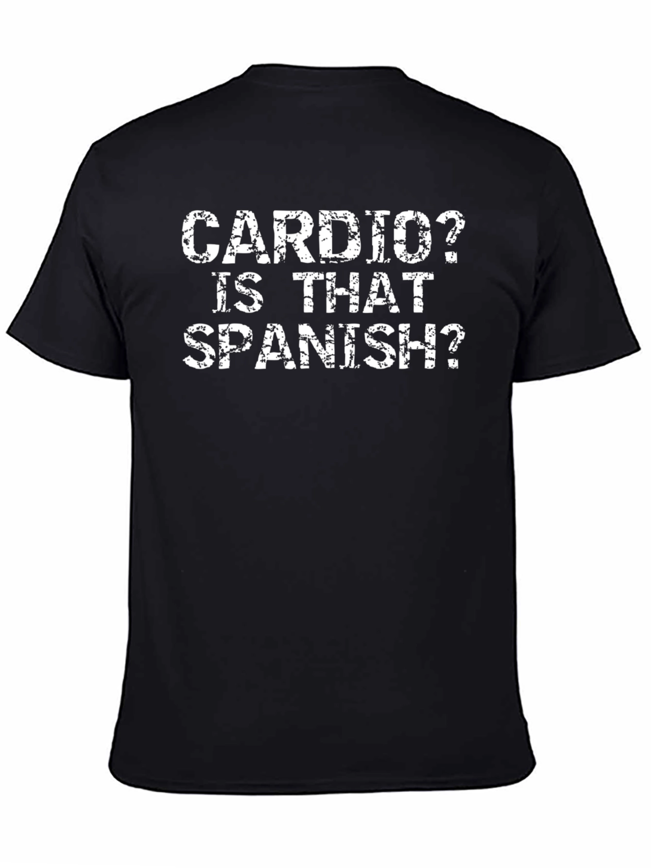 Funny Cardio Spanish Joke Black T-Shirt