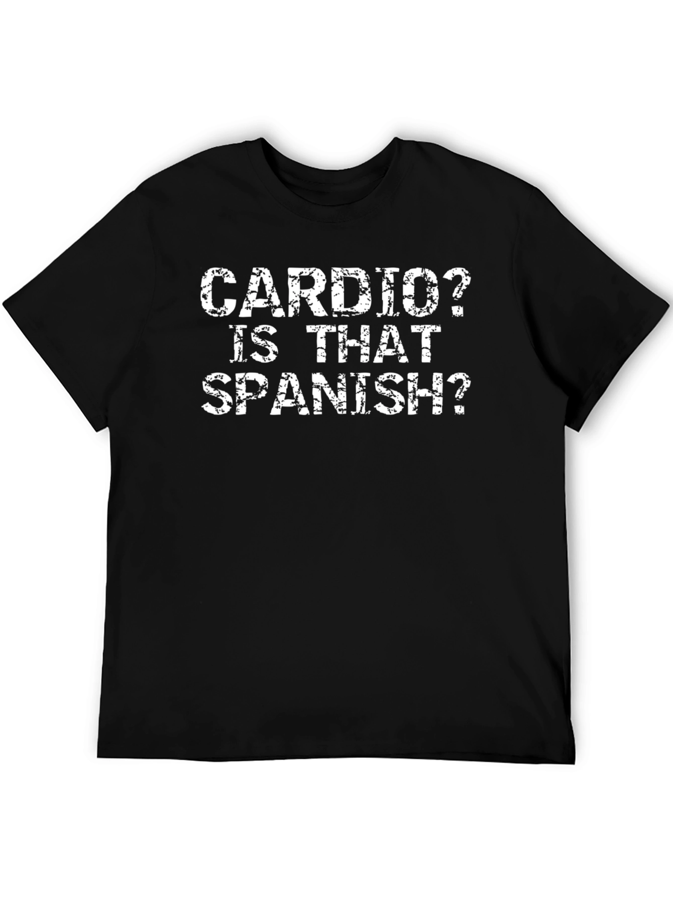 Funny Cardio Spanish Joke Black T-Shirt