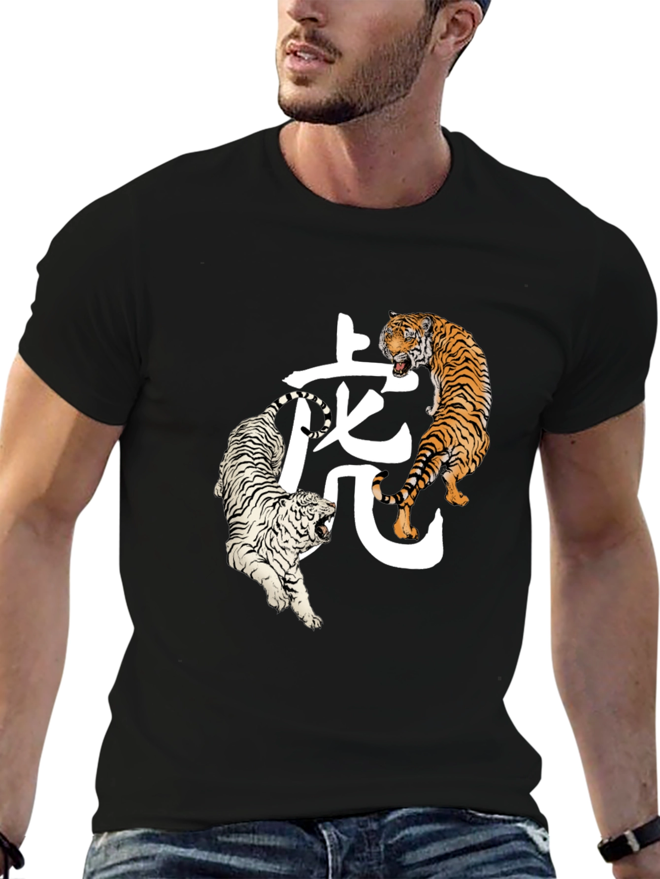 Black Tiger Graphic T-Shirt