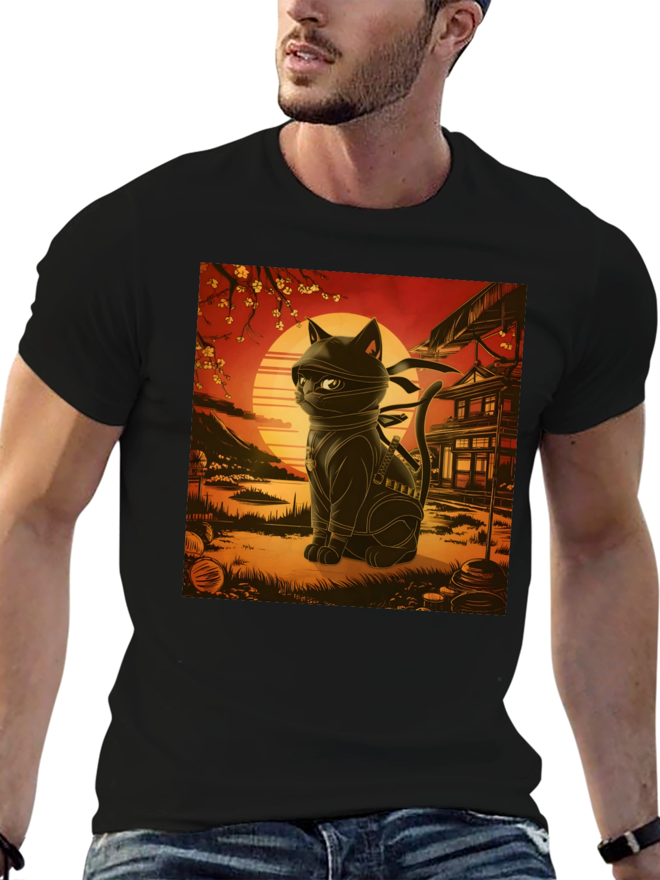 Ninja Cat T-Shirt - Martial Arts Kitten Tee