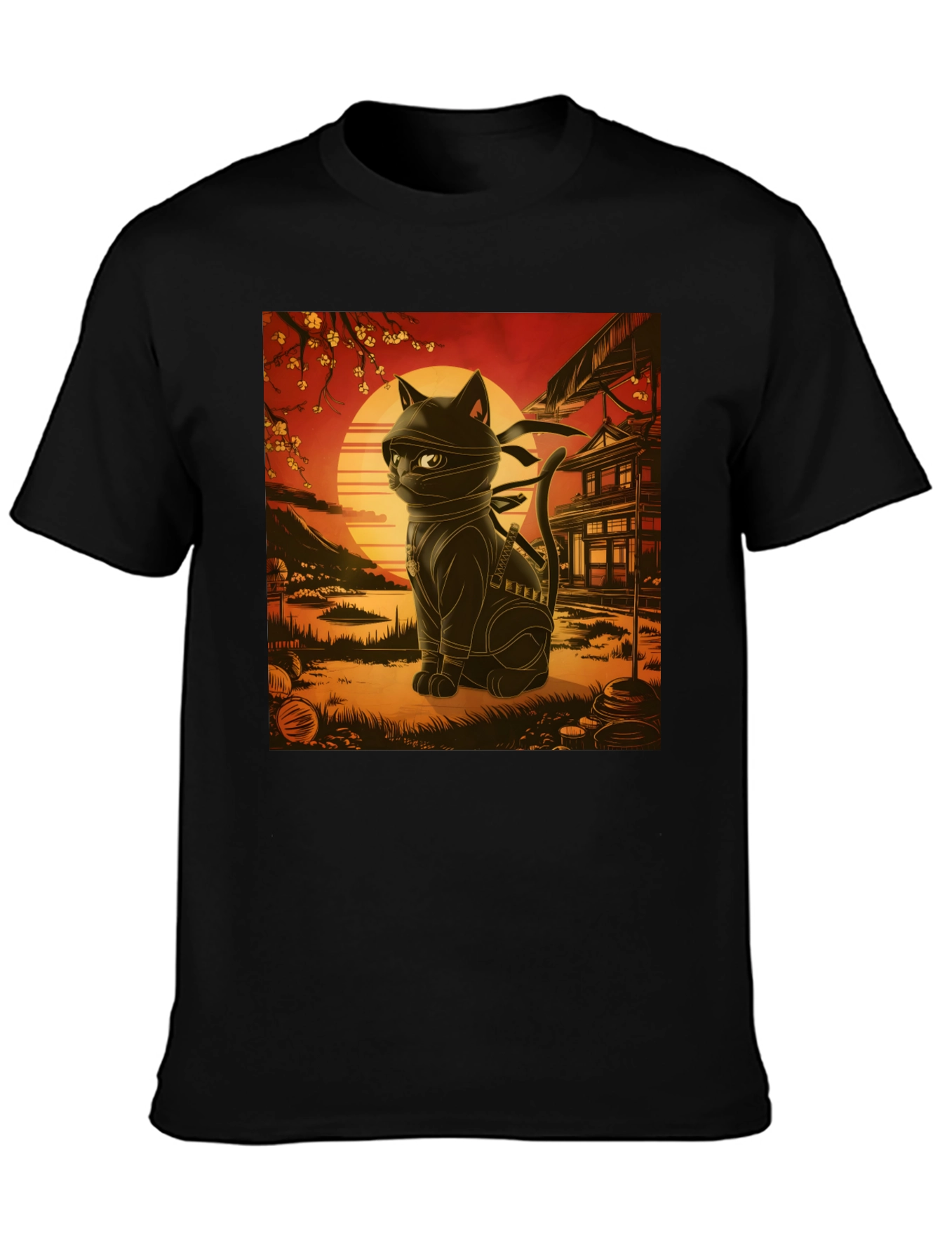 Ninja Cat T-Shirt - Martial Arts Kitten Tee