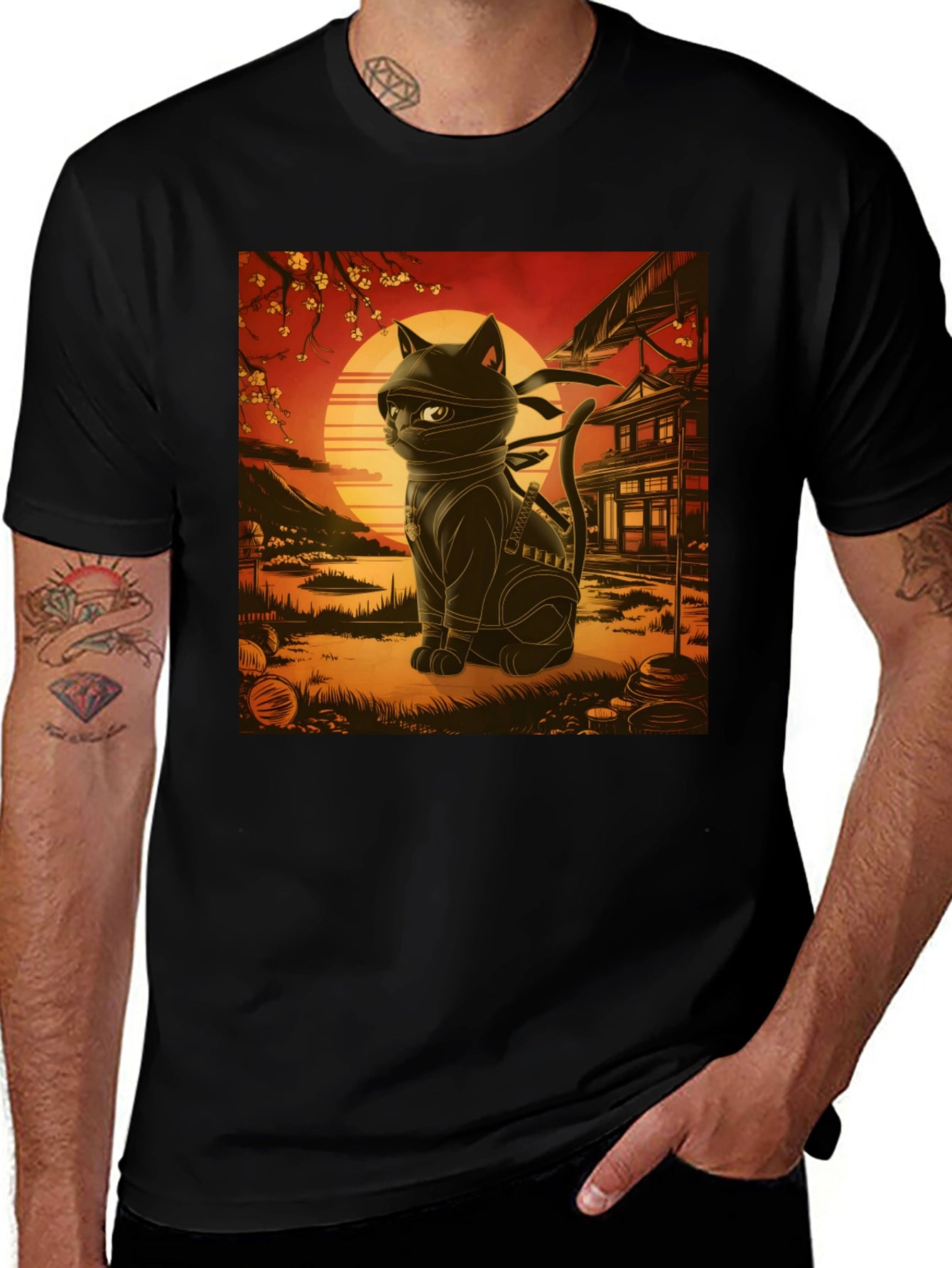 Ninja Cat T-Shirt - Martial Arts Kitten Tee