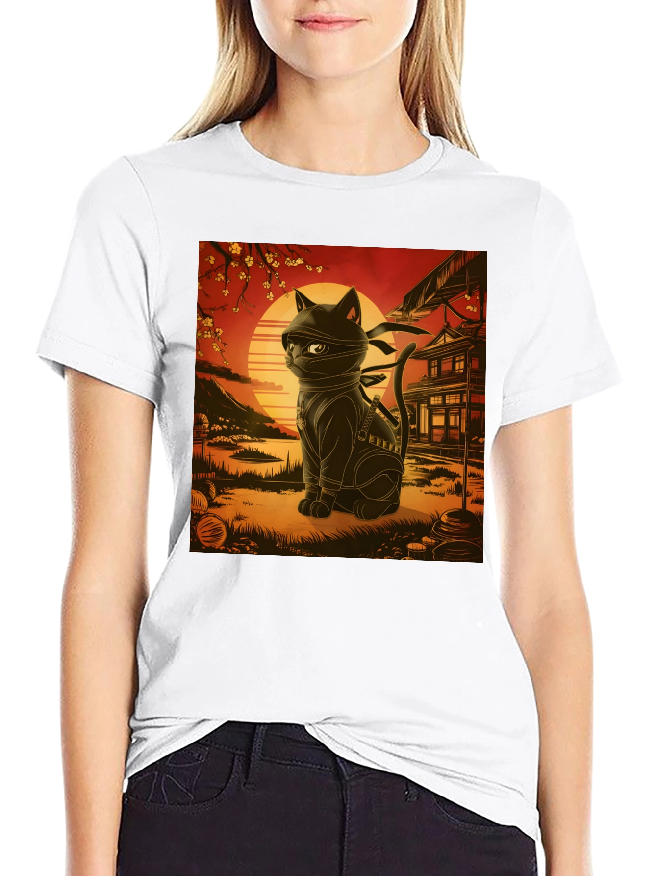 Ninja Cat T-Shirt - Martial Arts Kitten Tee