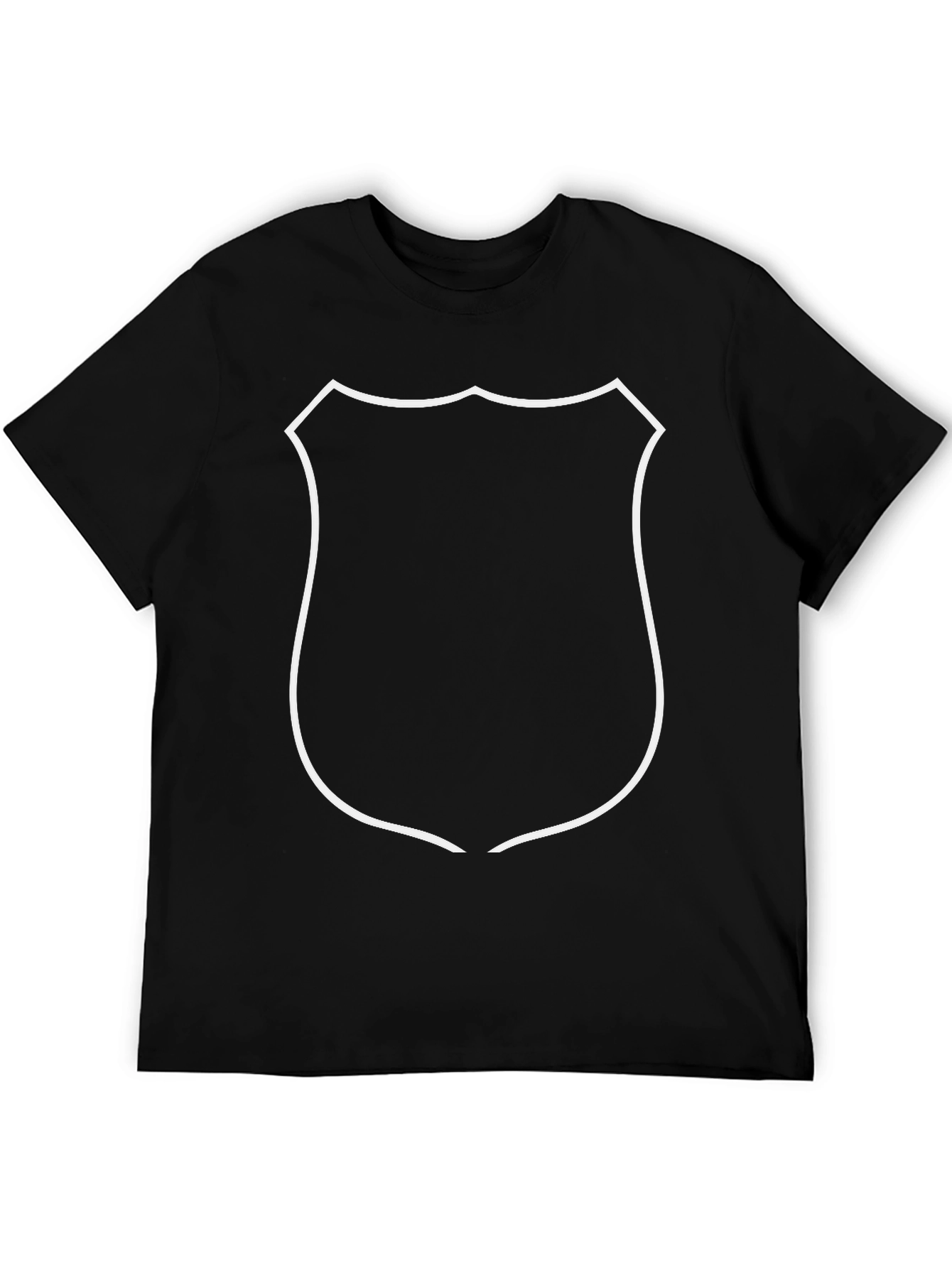 Black T-Shirt with Shield Graphic