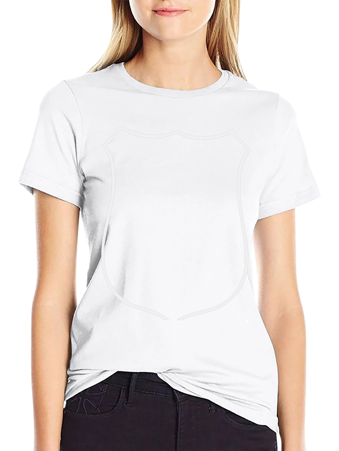 Black T-Shirt with Shield Graphic