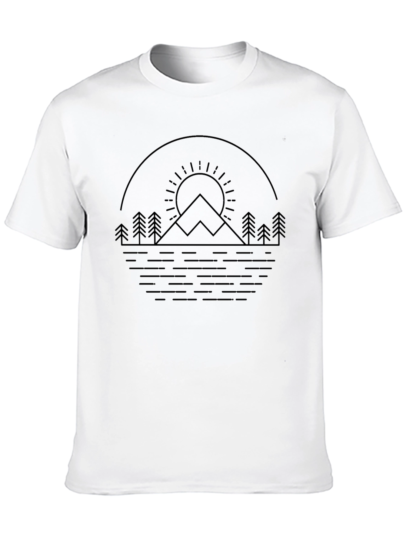 Minimalist Mountain Scene T-Shirt