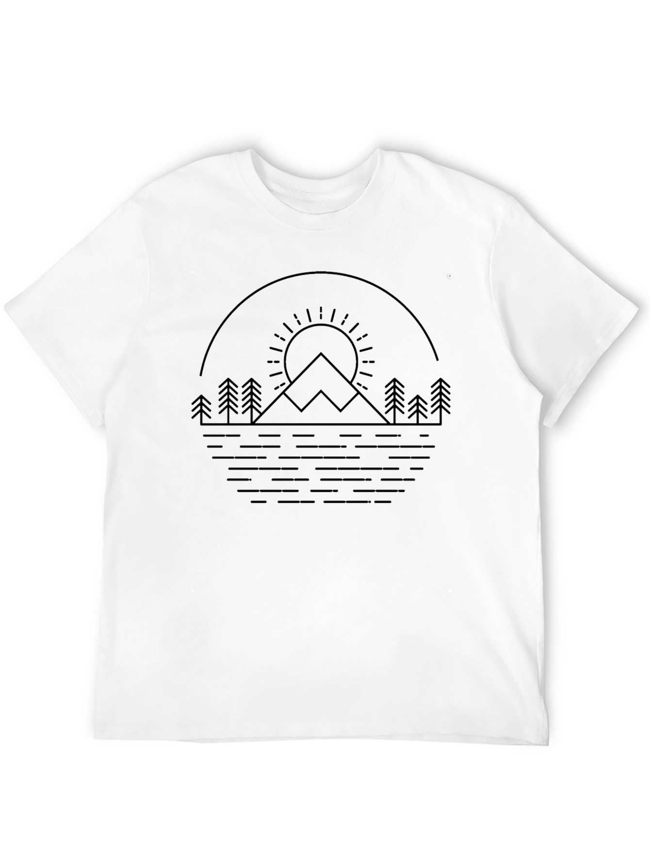 Minimalist Mountain Scene T-Shirt